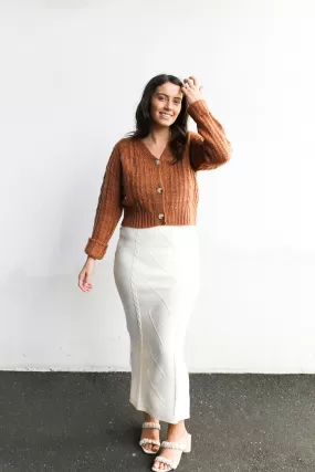 Aggie Knit Skirt (Butter Cream)