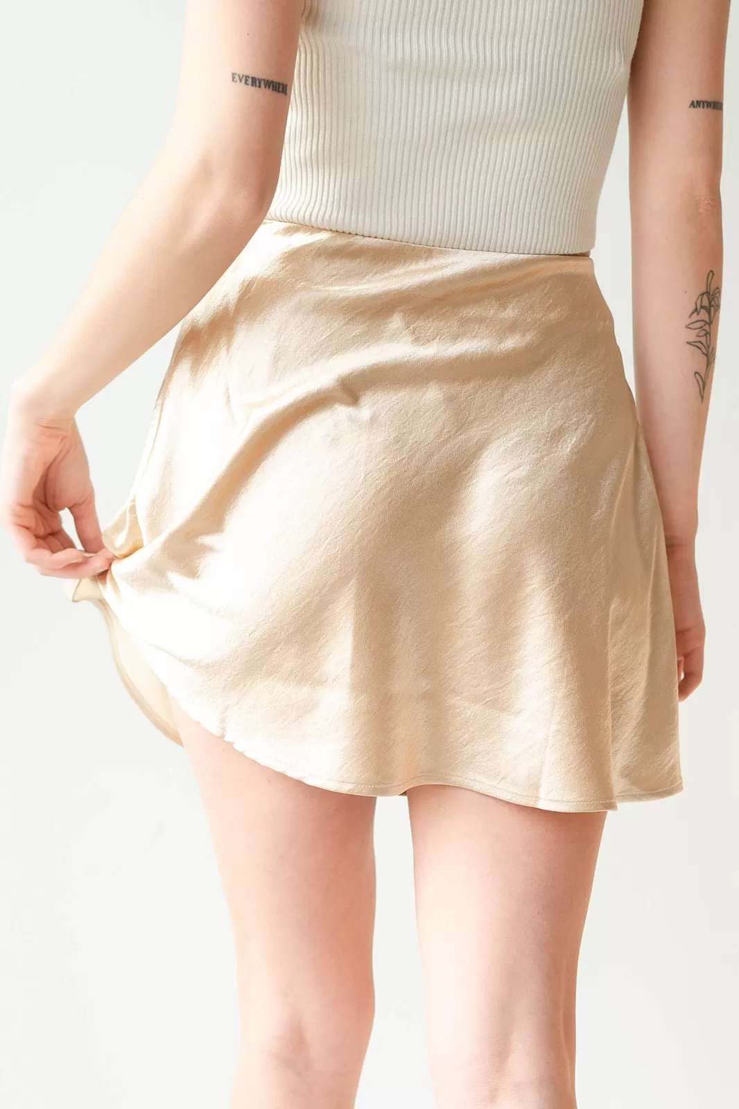 aniya satin skirt