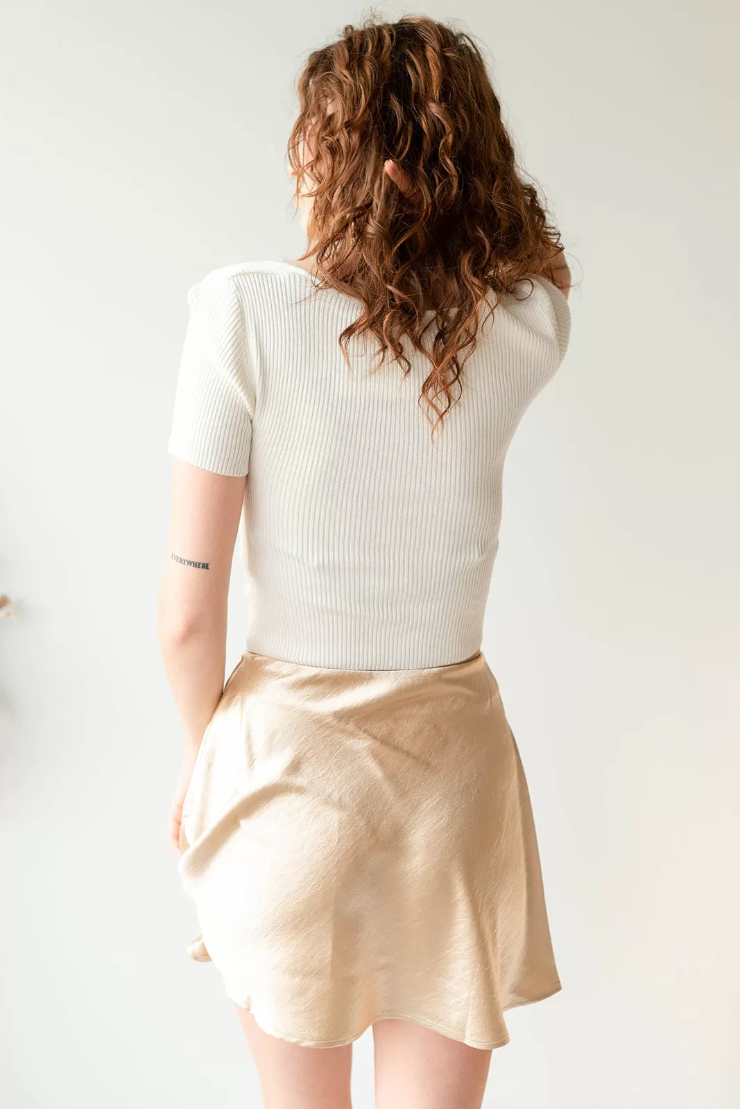 aniya satin skirt