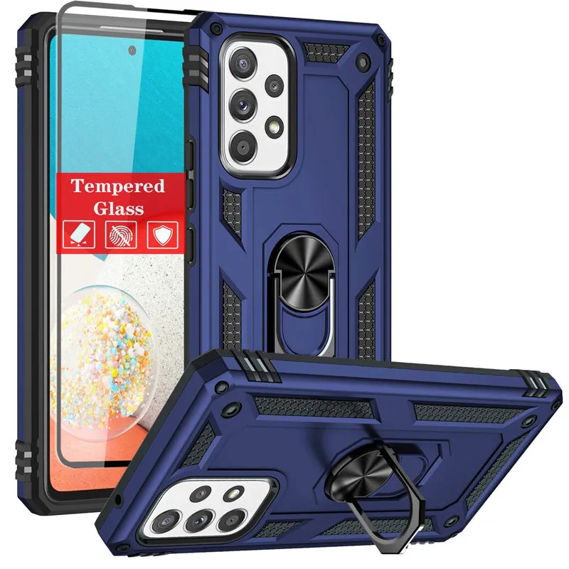 Armor Ring Bracket Phone Case For Samsung A53(5G) With 1-Pc Screen Protector-Fast Delivery