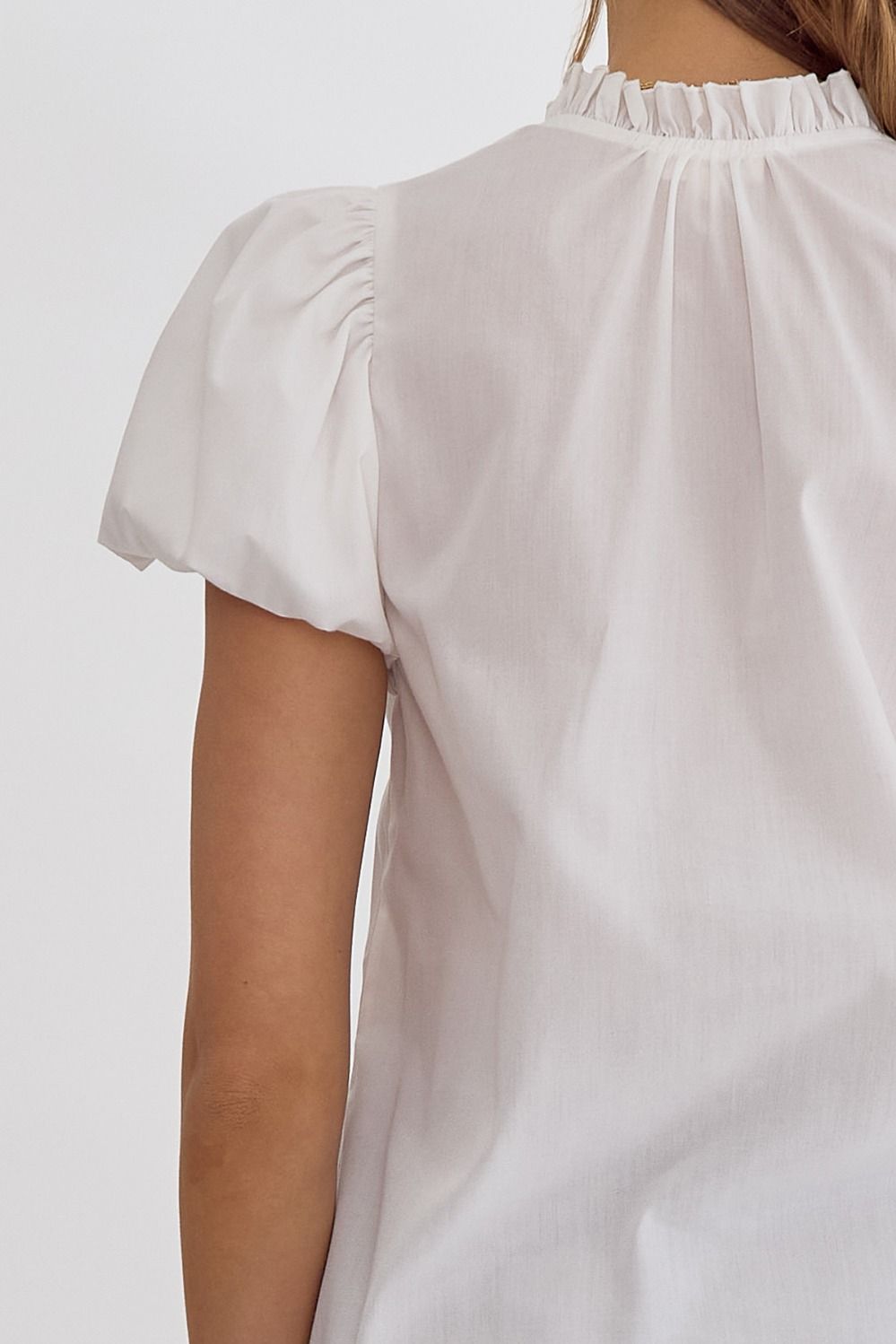 Belle V-Neck Top Off White