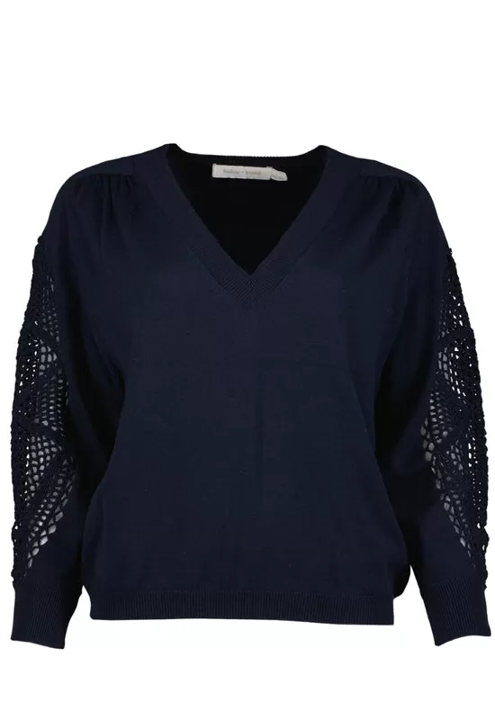 Bishop & Young - Crochet Detail Sweater Marine