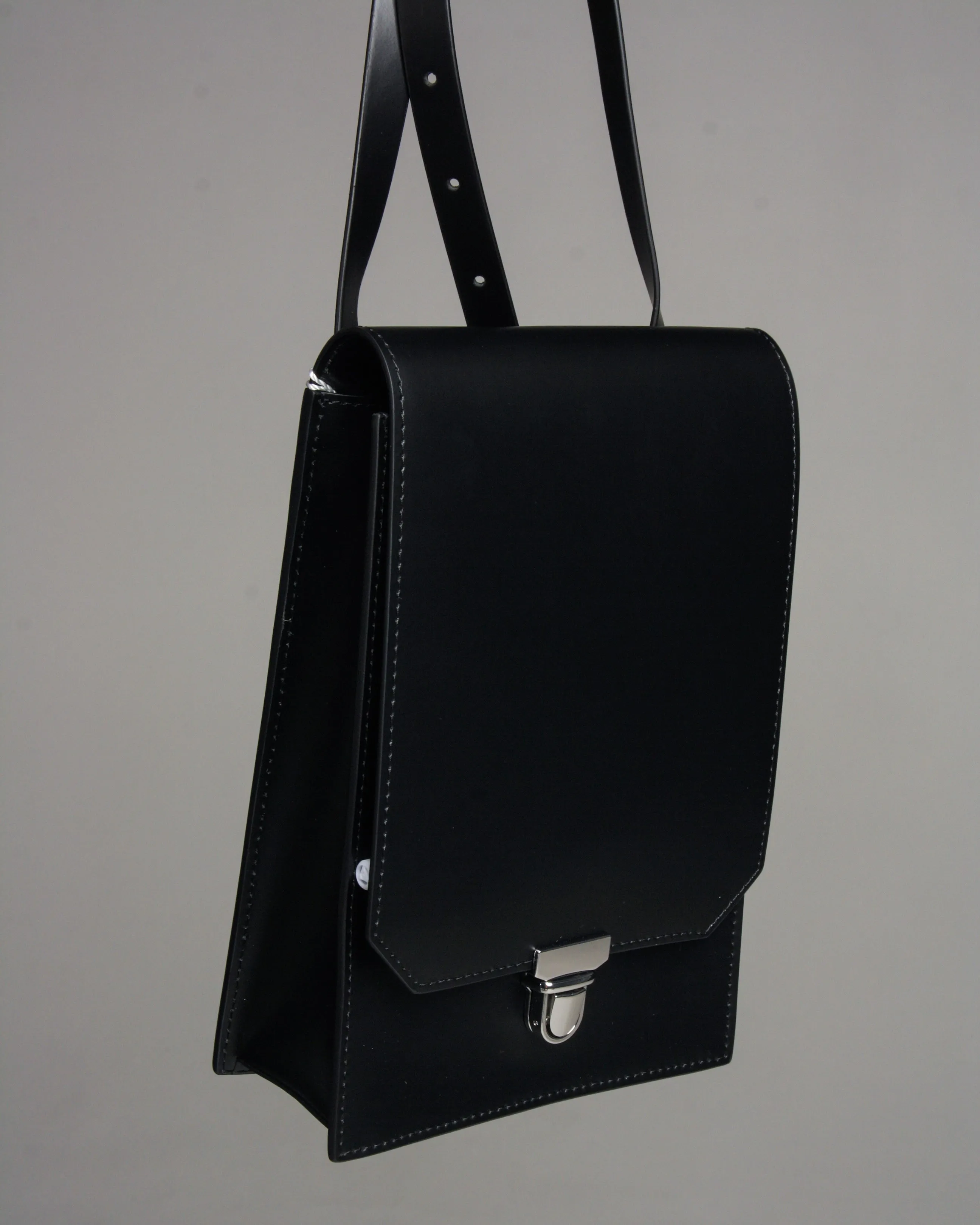 Black Leather Crossbody Bag