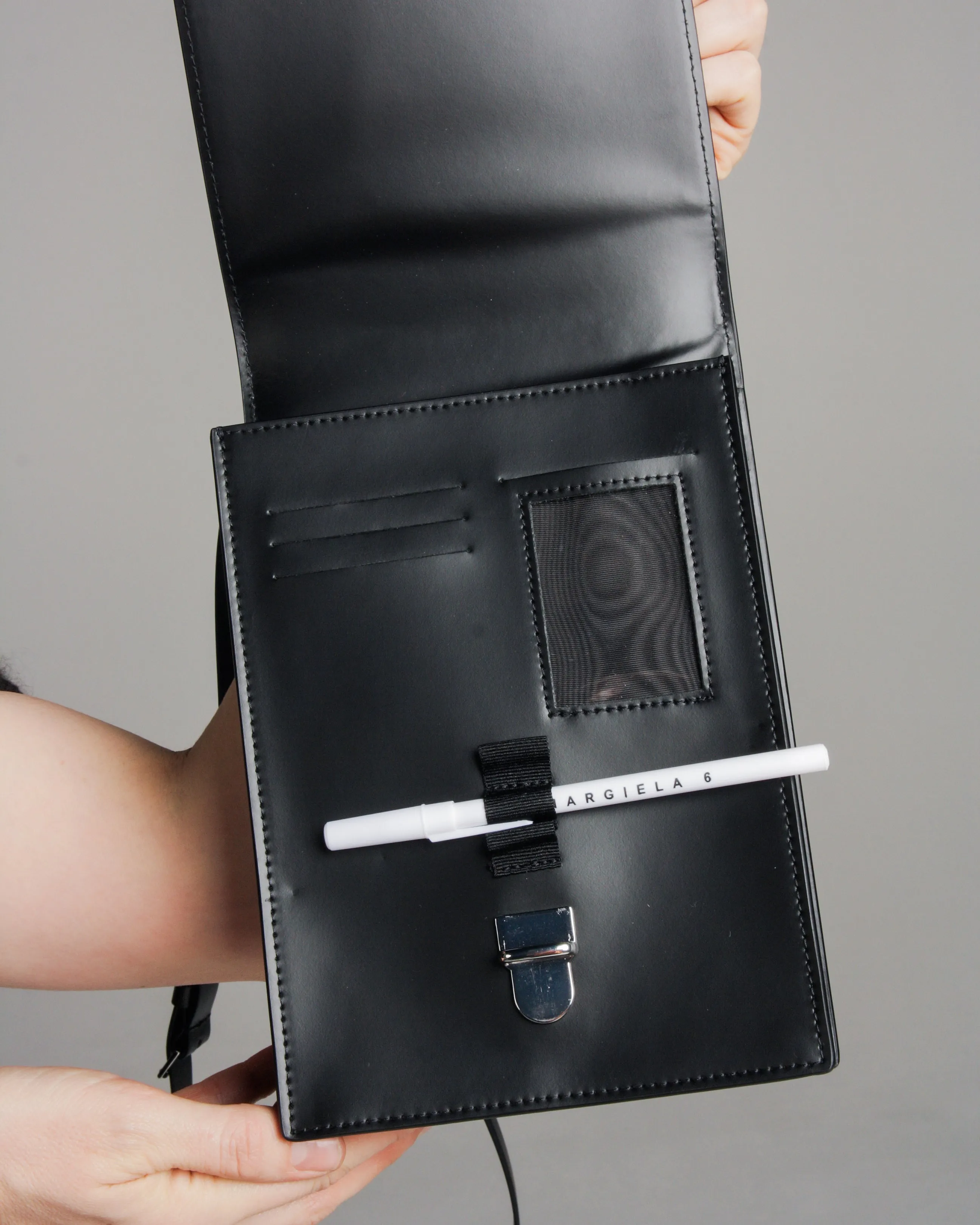 Black Leather Crossbody Bag