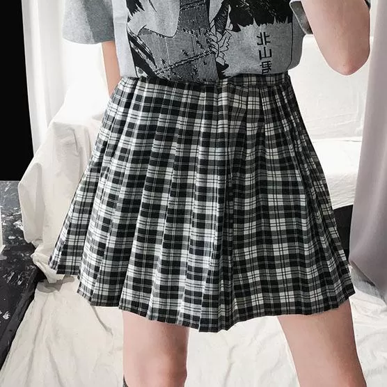 Black&White Plaid Skirt SD00490