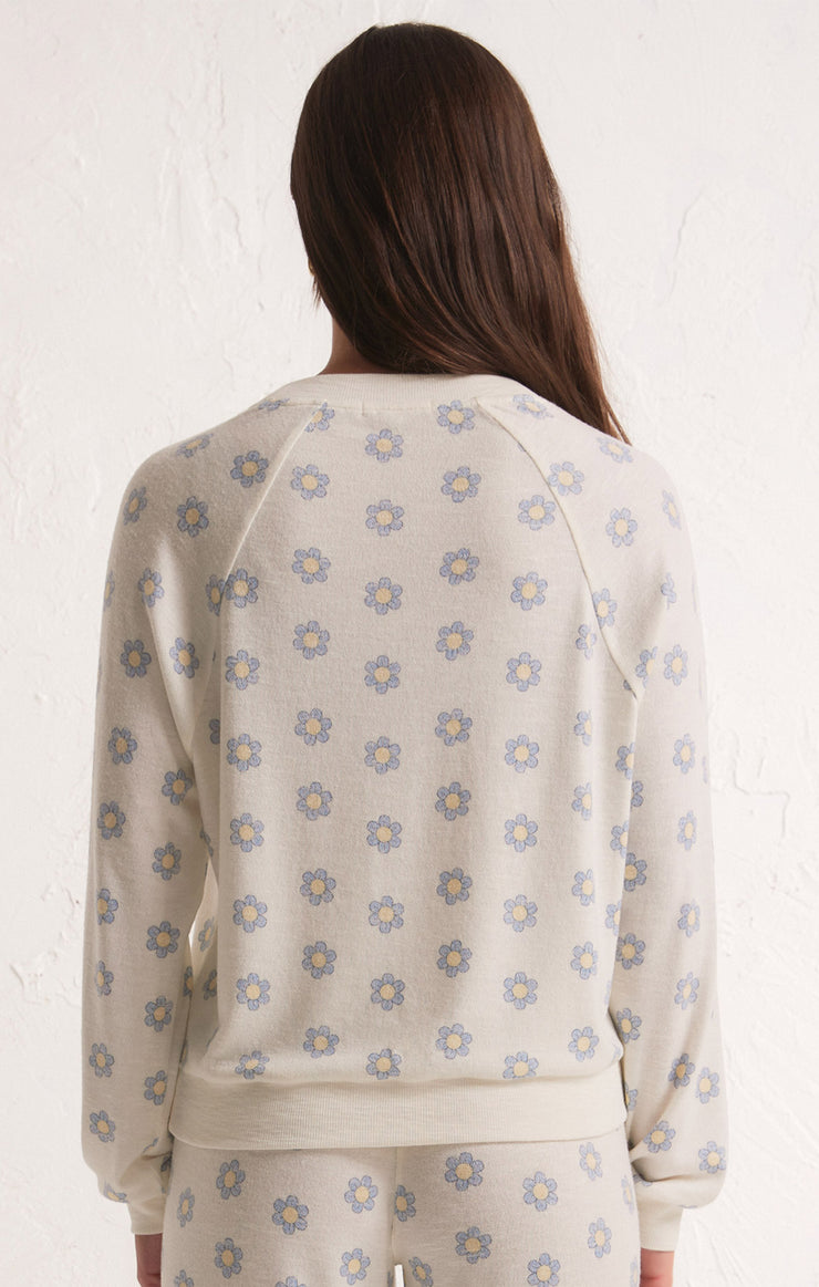 Dazed Daisy V-Neck Long Sleeve Top