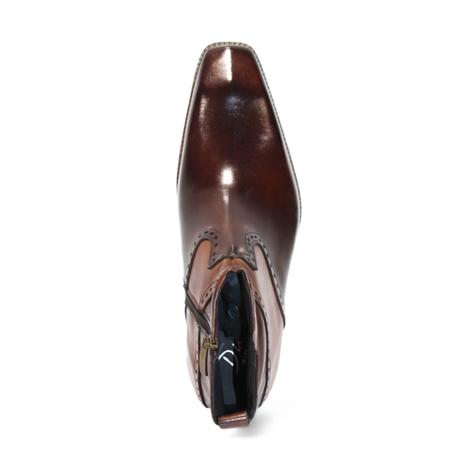 Duca Pedaso Men's Shoes Chocolate/Brandy Calf-Skin Leather Oxfords (D1167)