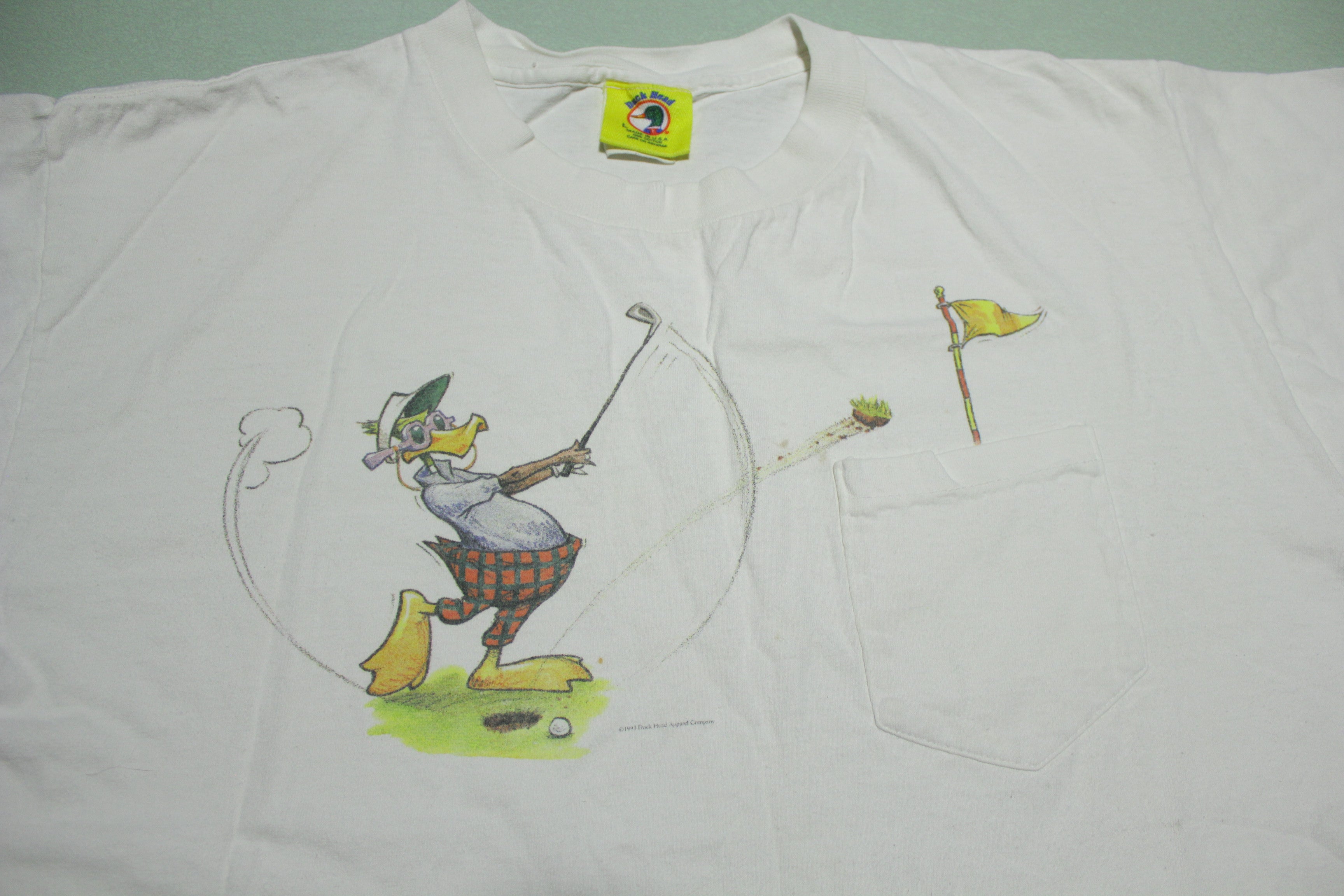 Duck Head USA Chunked Golf Shot Vintage 90's 1993 Single Stitch T-Shirt