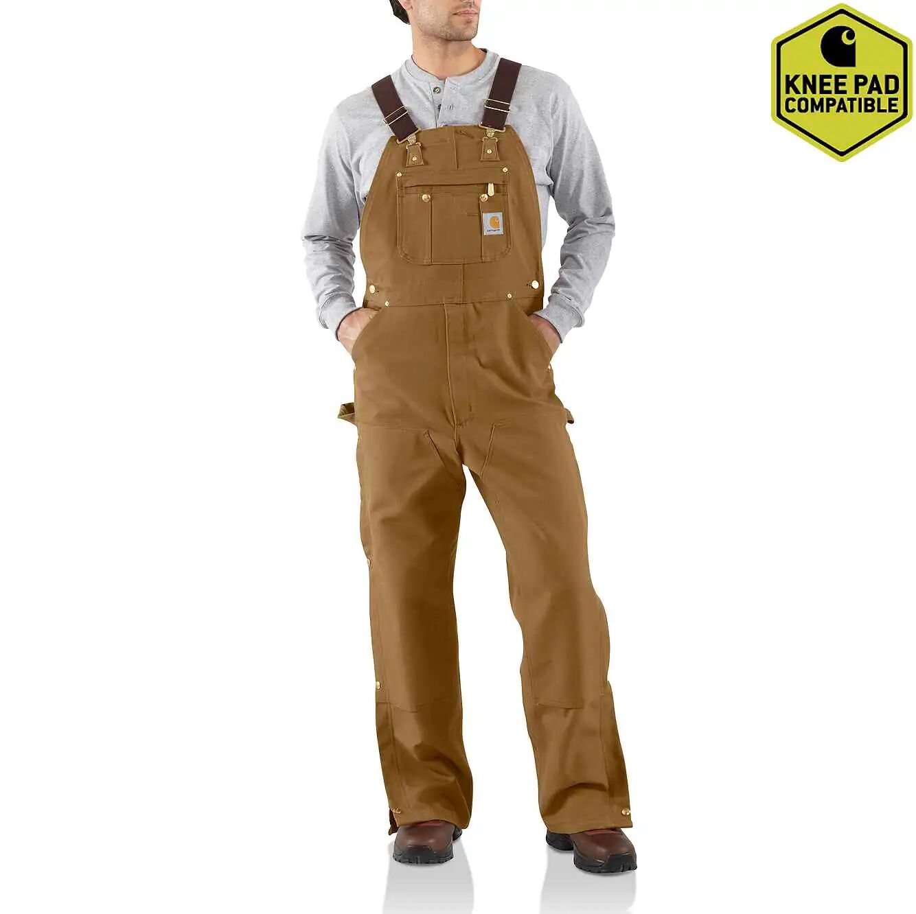 Duck Zip-to-Thigh Bib Overall/Unlined