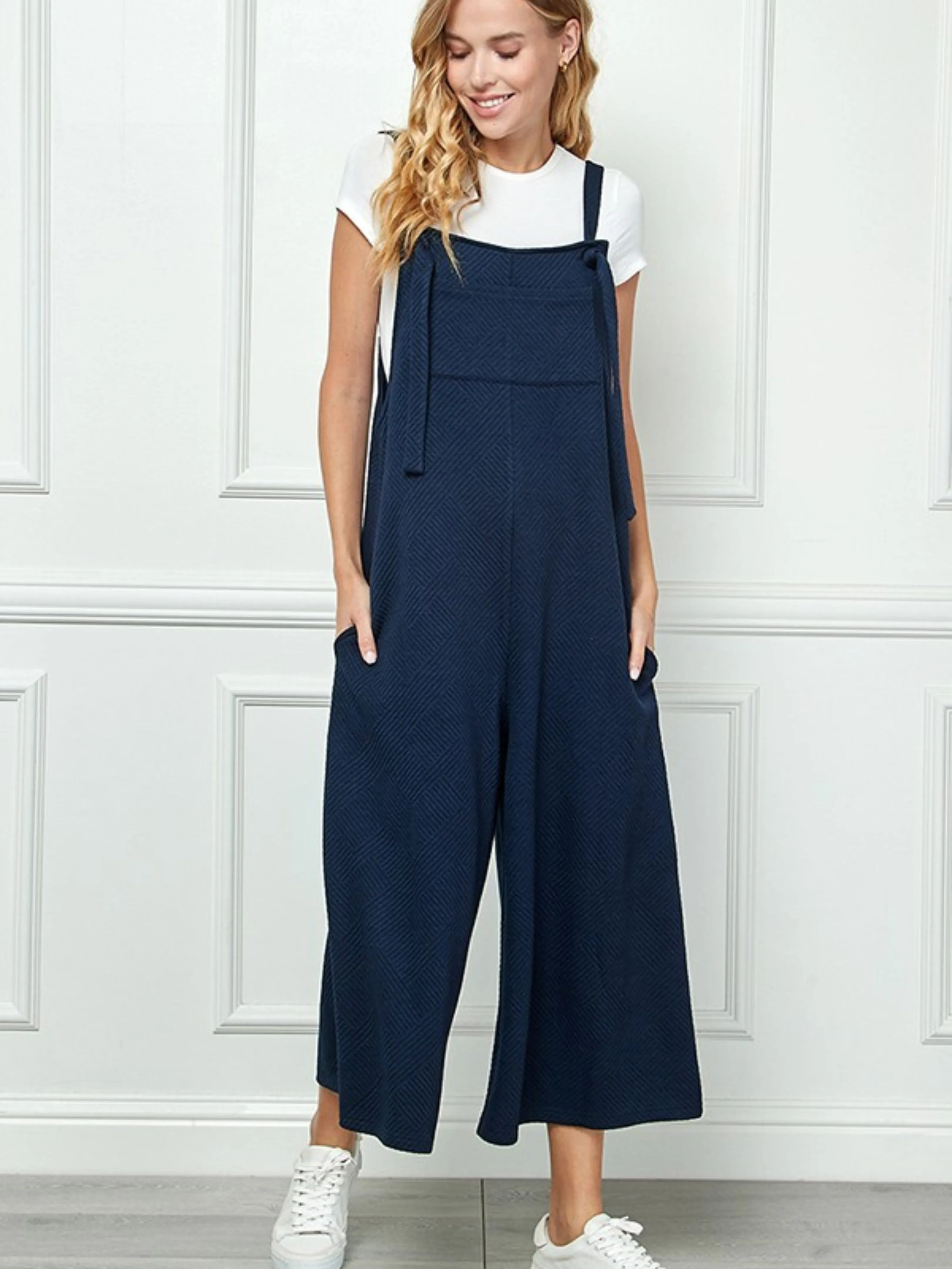 Easy Textured Overall - Navy