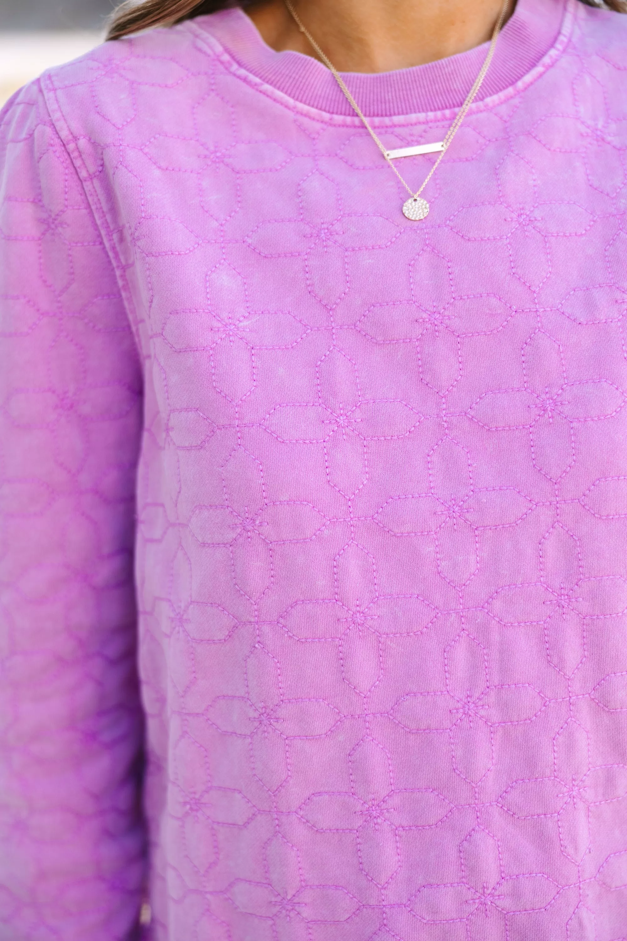 Fate: All I Love Lilac Purple Embroidered Sweater