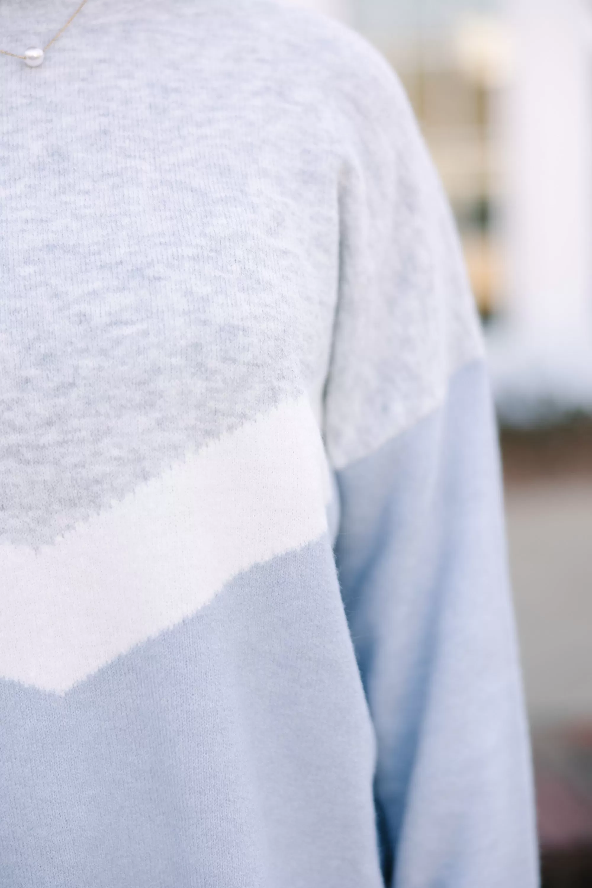 Finally Found You Gray & Blue Colorblock Sweater