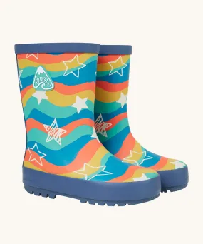 Frugi Puddle Buster Wellington Boots - Wavy Stars