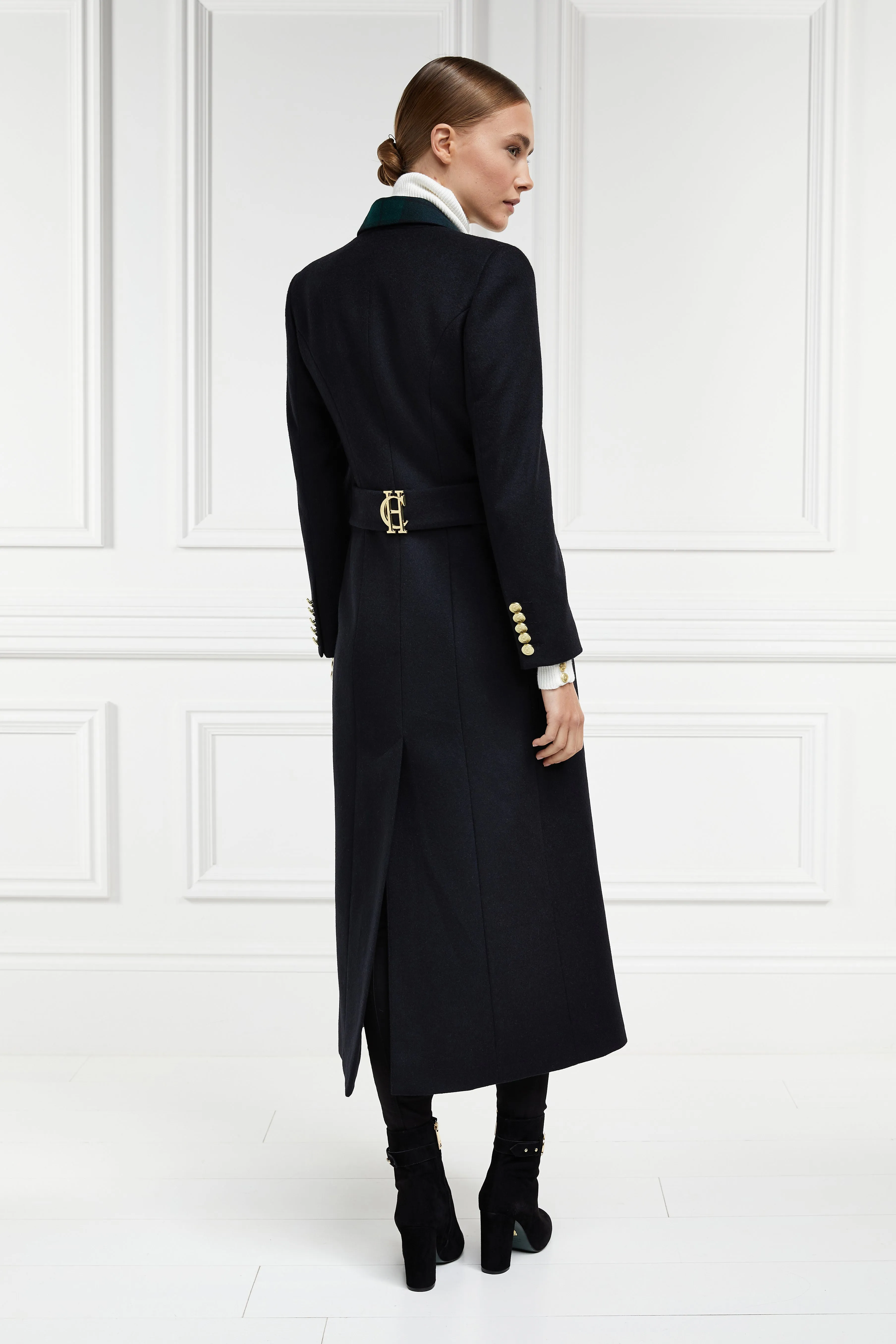 Full Length Regency Coat (Soft Navy Blackwatch)