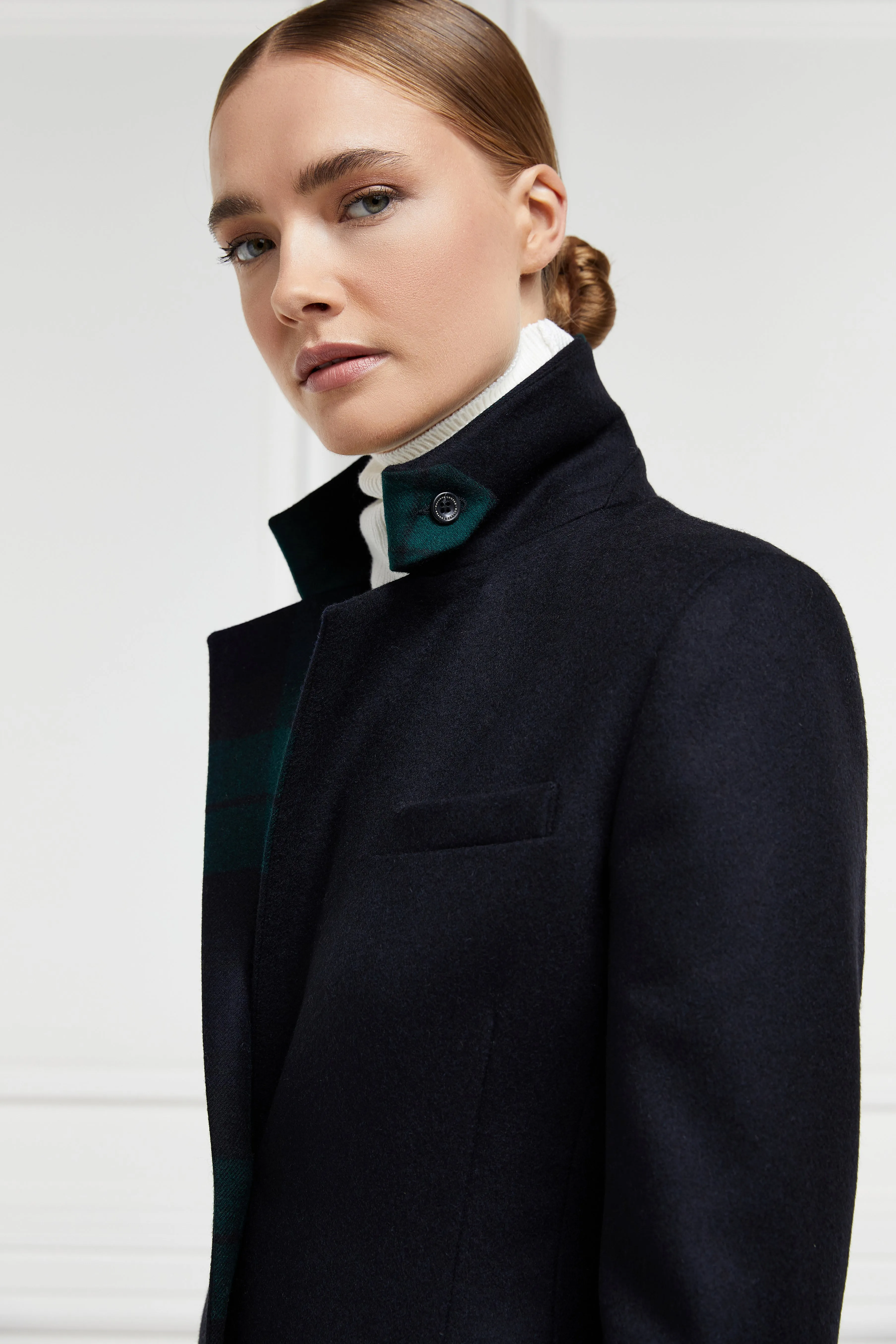 Full Length Regency Coat (Soft Navy Blackwatch)