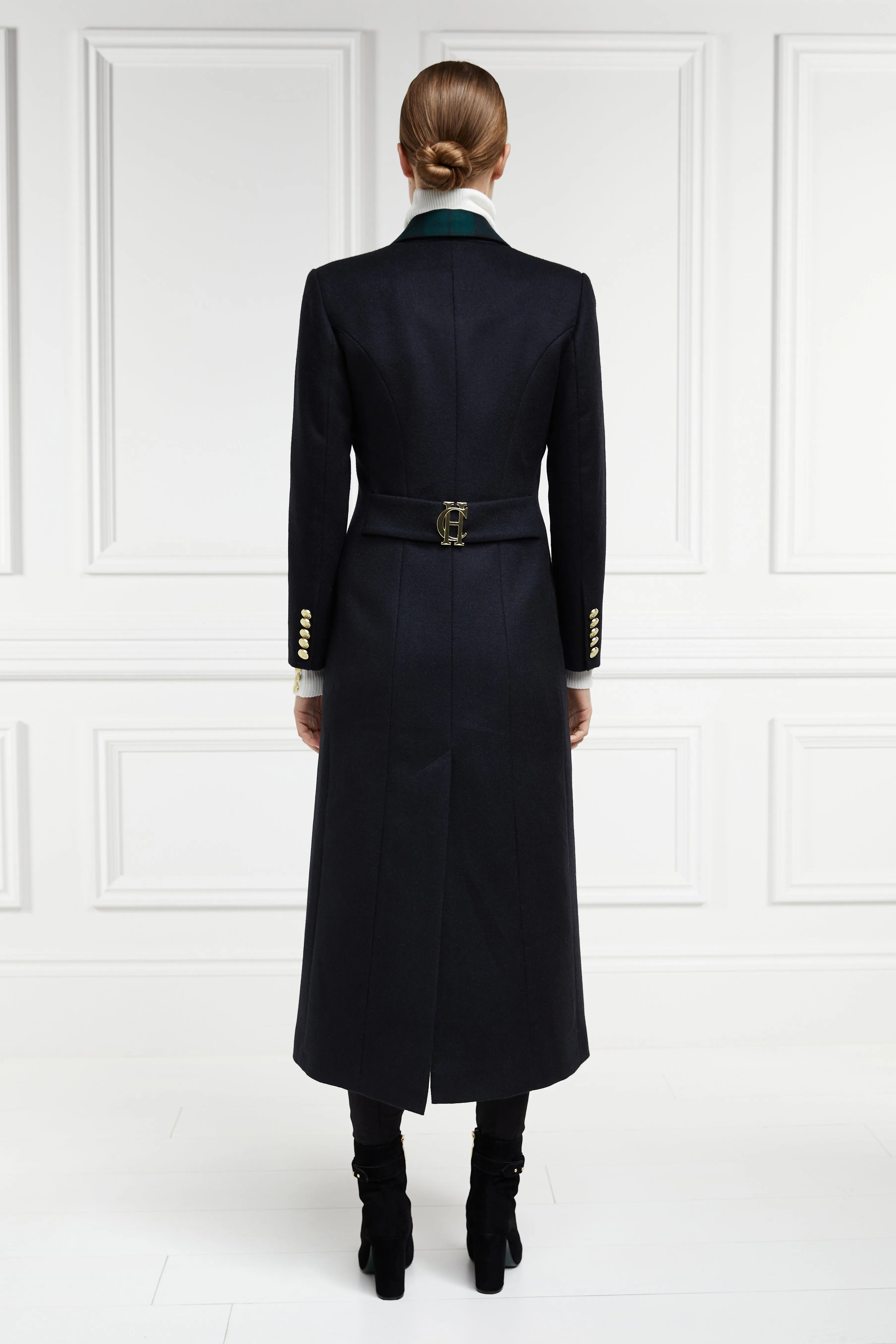 Full Length Regency Coat (Soft Navy Blackwatch)