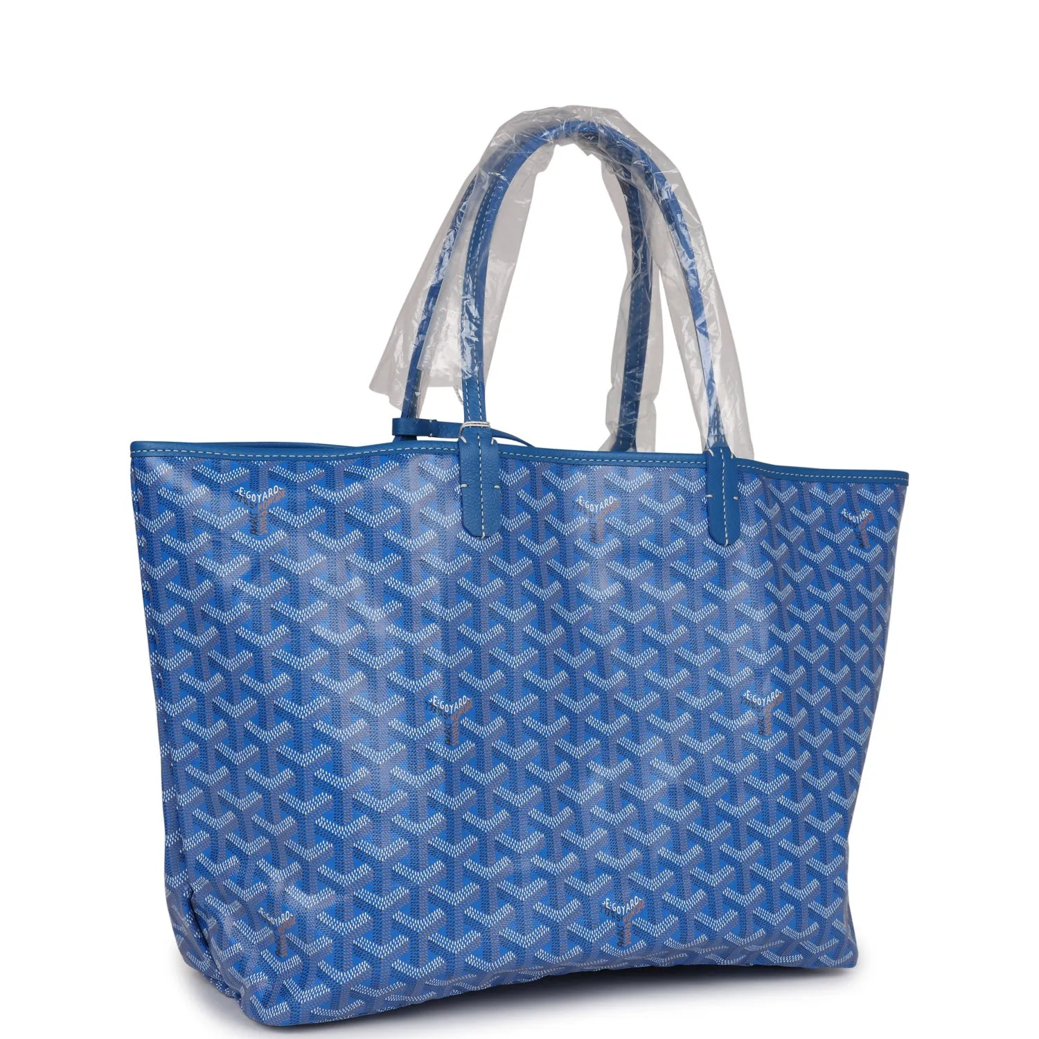 Goyard Goyardine Sky Blue St. Louis PM Tote Bag Palladium Hardware