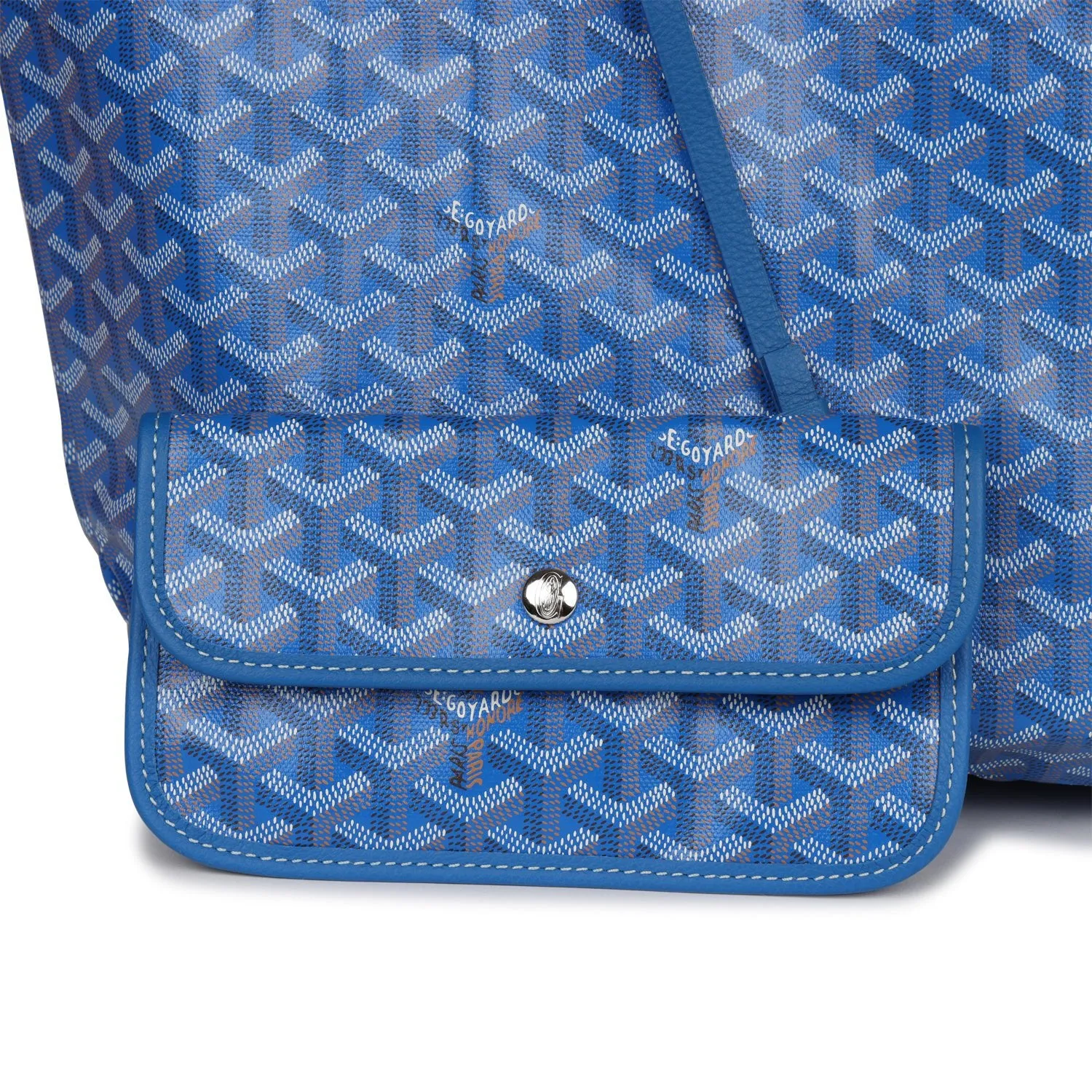 Goyard Goyardine Sky Blue St. Louis PM Tote Bag Palladium Hardware