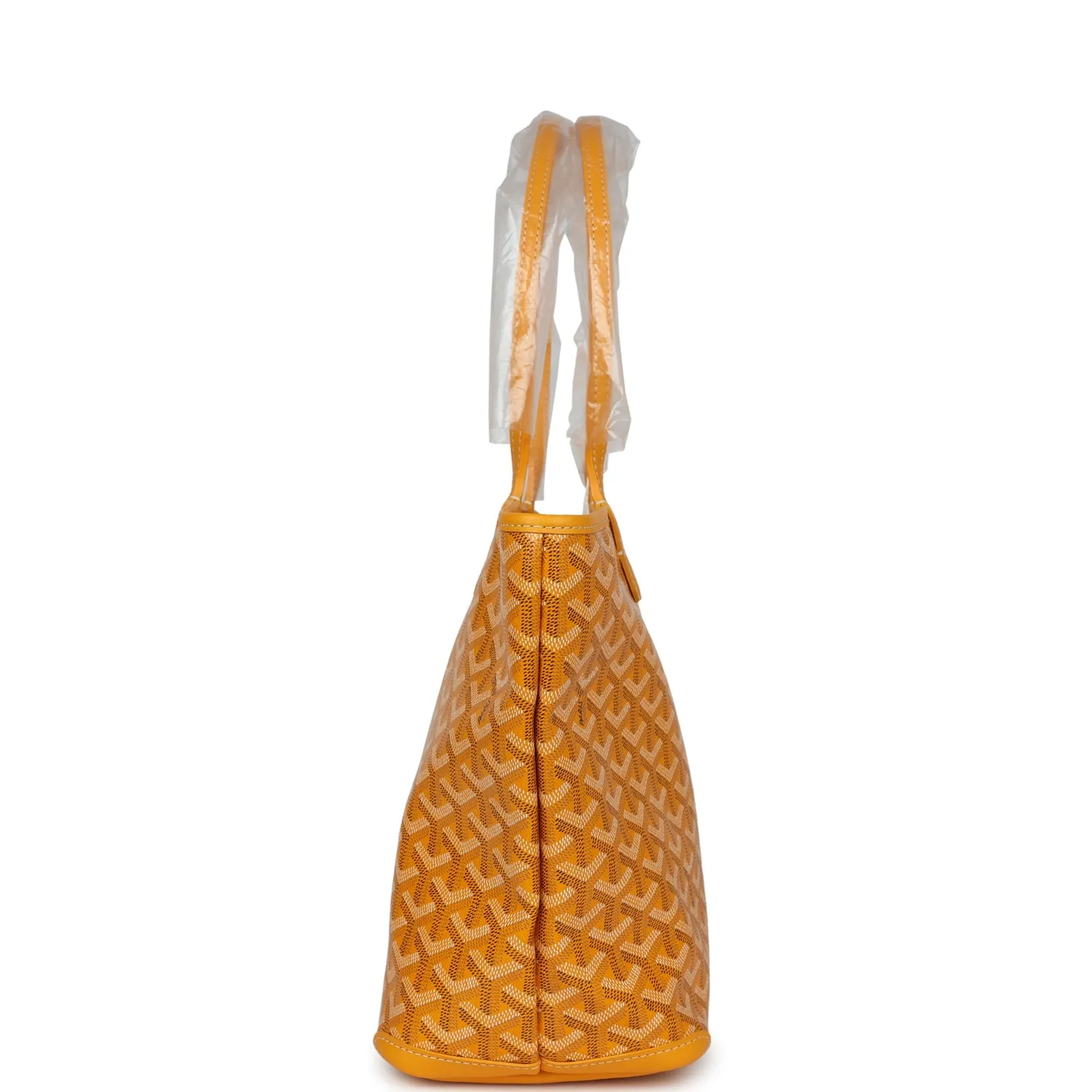 Goyard Goyardine Yellow Hand-Painted Artois PM Tote Bag Palladium Hardware