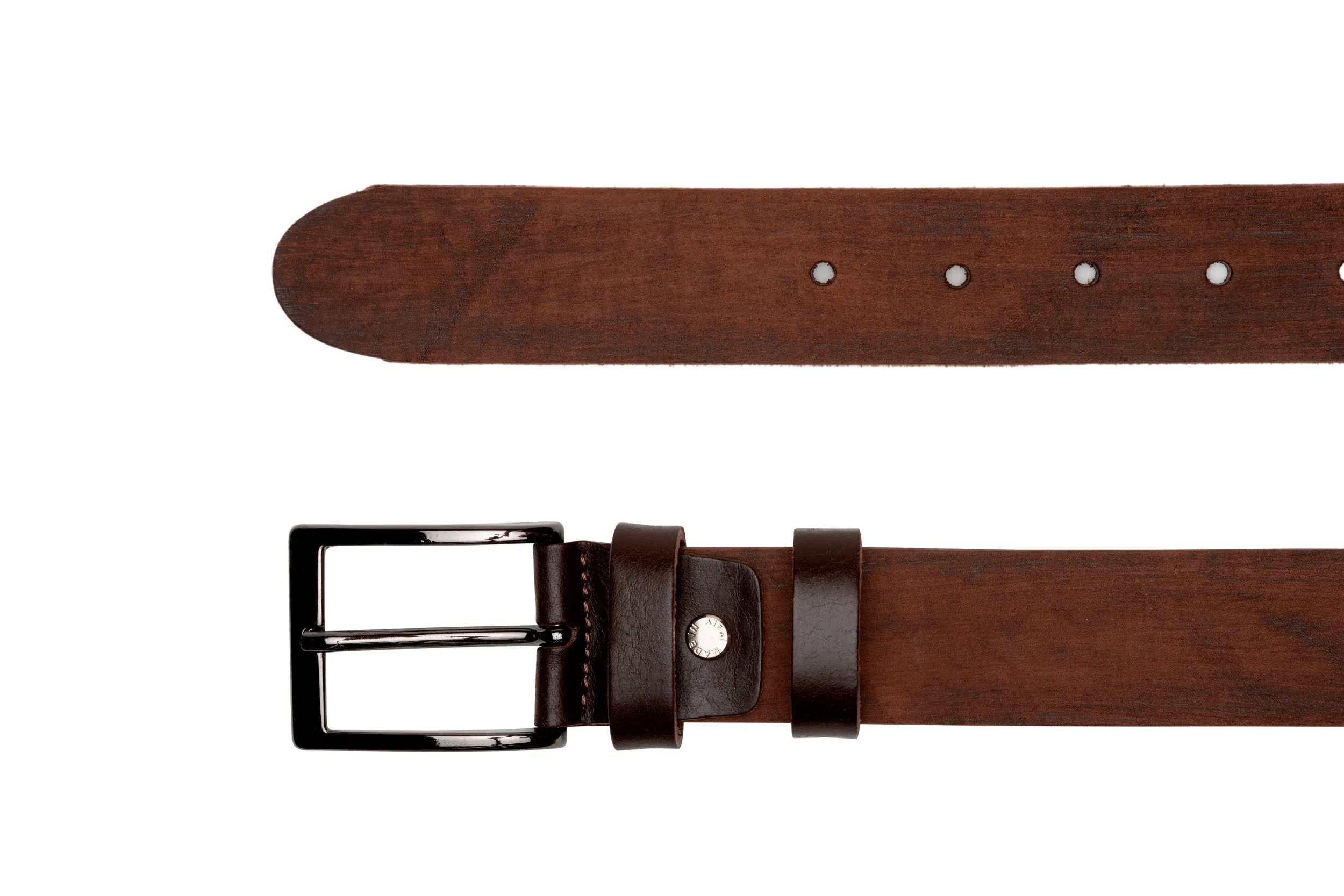 Grattato Moro Leather Belt 3.5