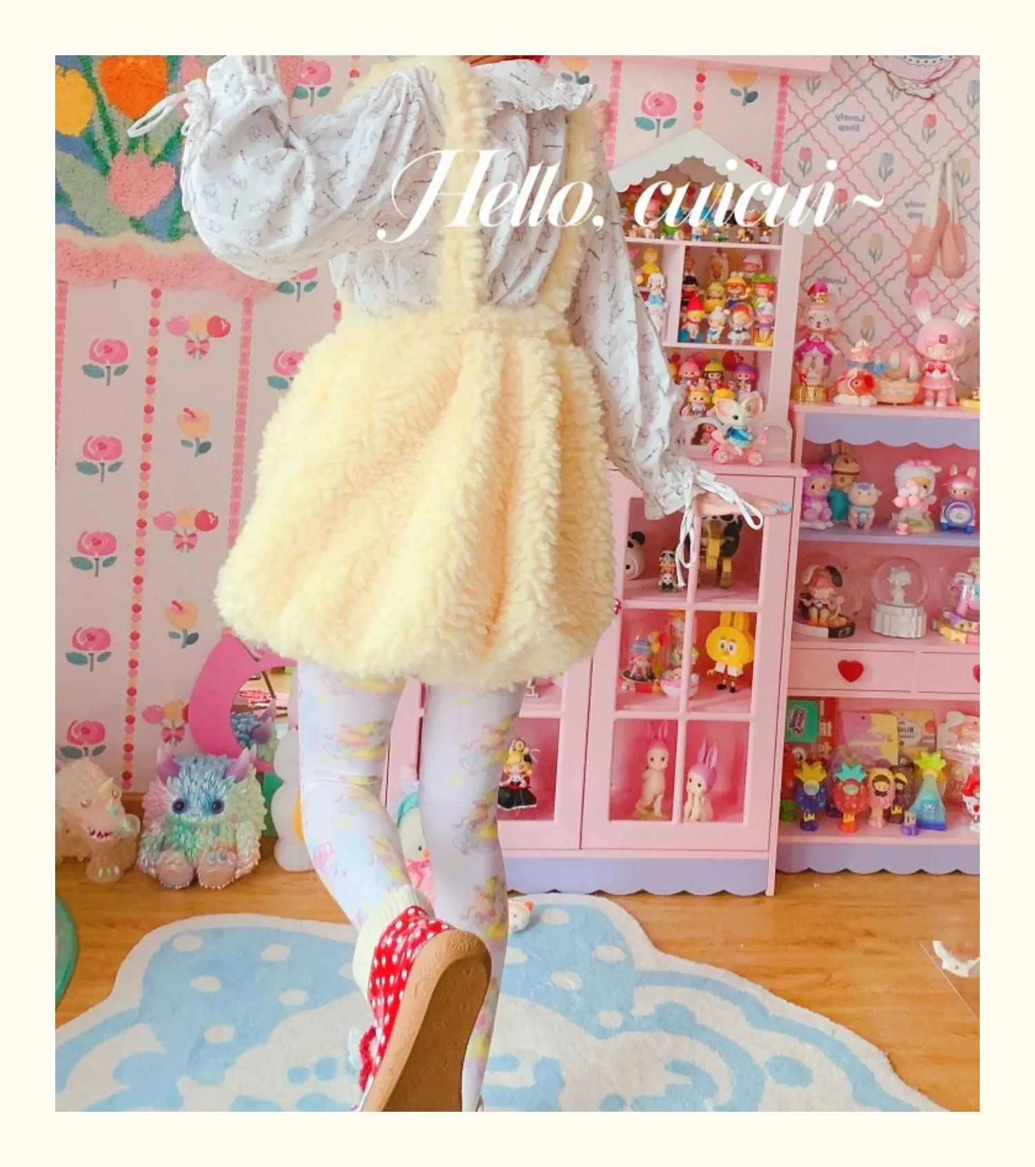 hello cuicui rabbit strap overall