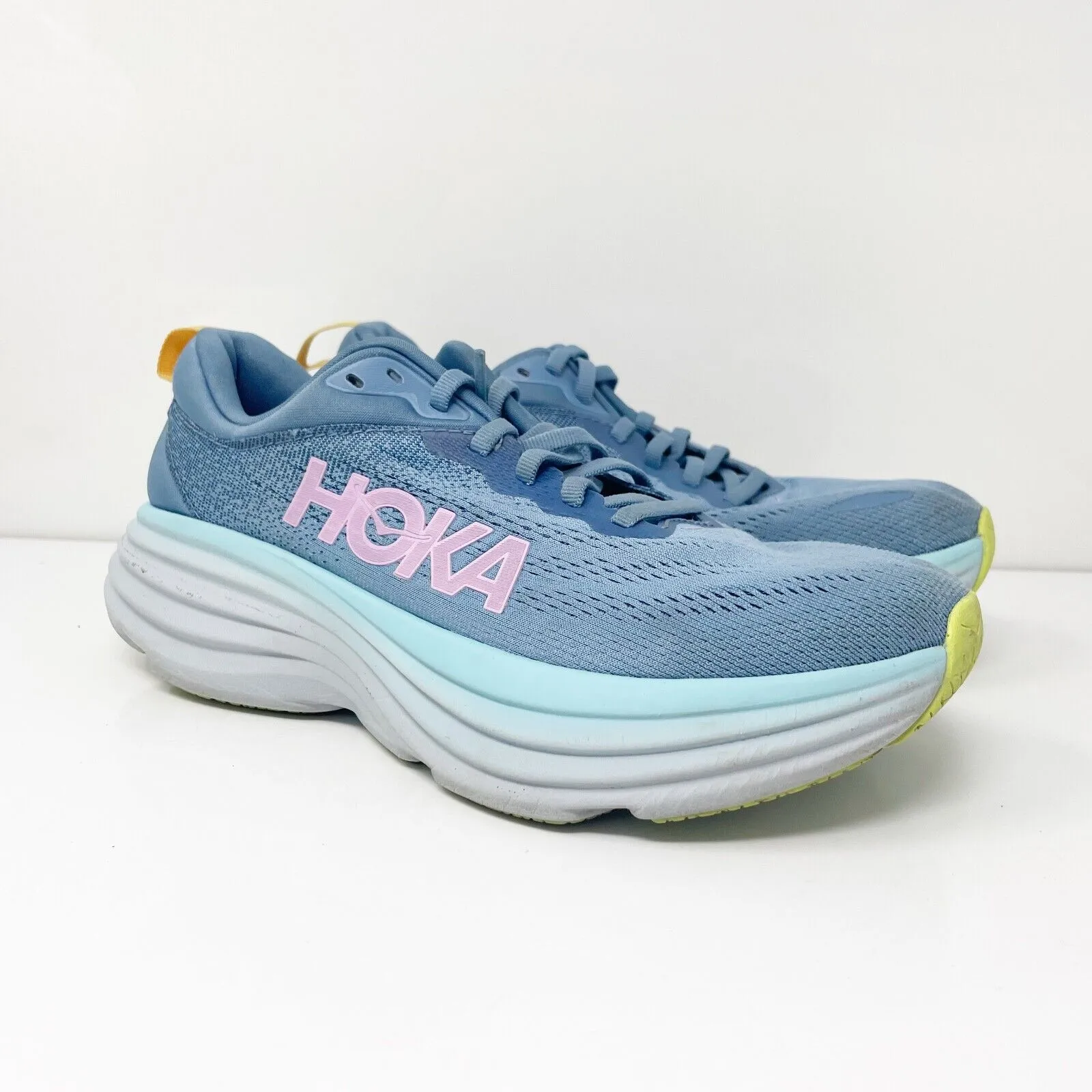 Hoka One One Womens Bondi 8 1127952 SSK Blue Running Shoes Sneakers Size 7 B