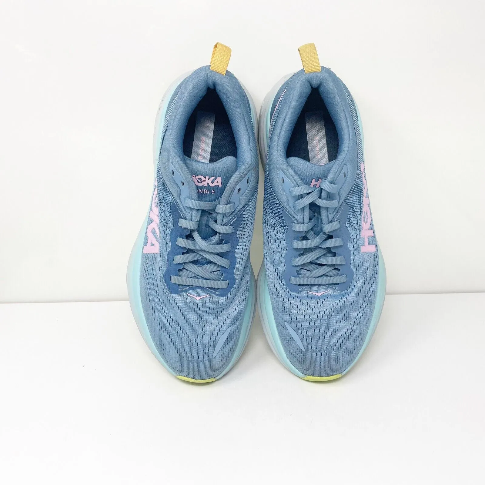 Hoka One One Womens Bondi 8 1127952 SSK Blue Running Shoes Sneakers Size 7 B