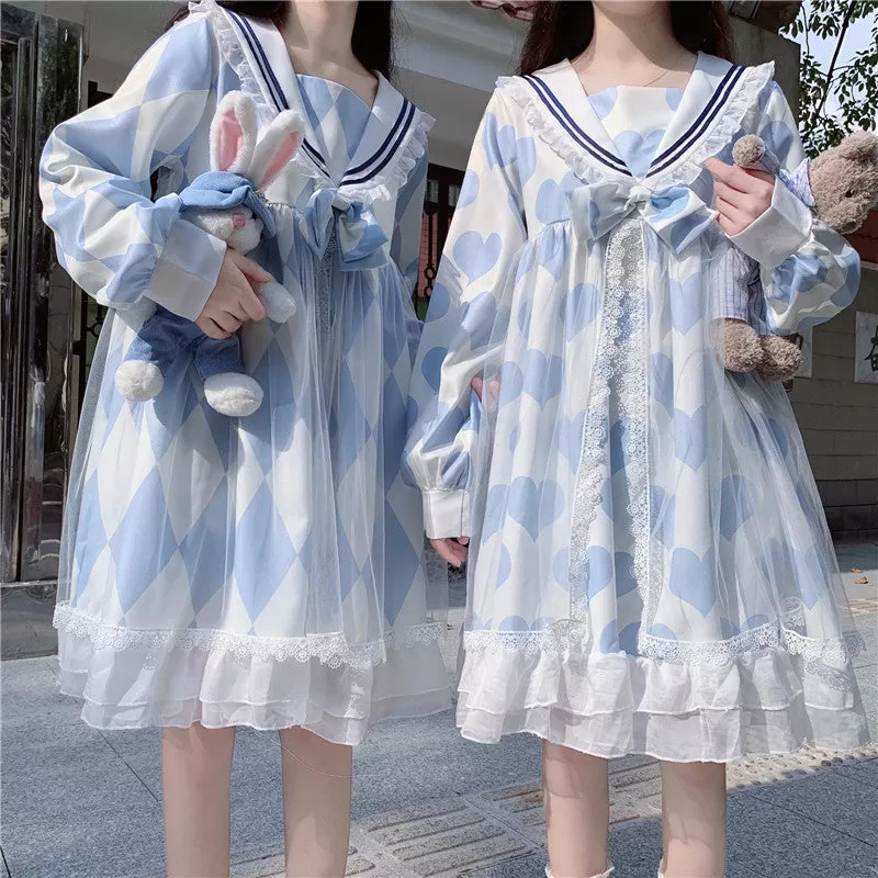 Japanese Lolita Navy Dress AD12711