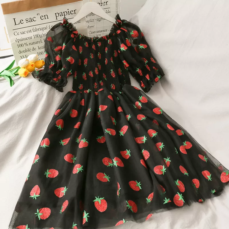 Kawaii Strawberry Dress AD210007