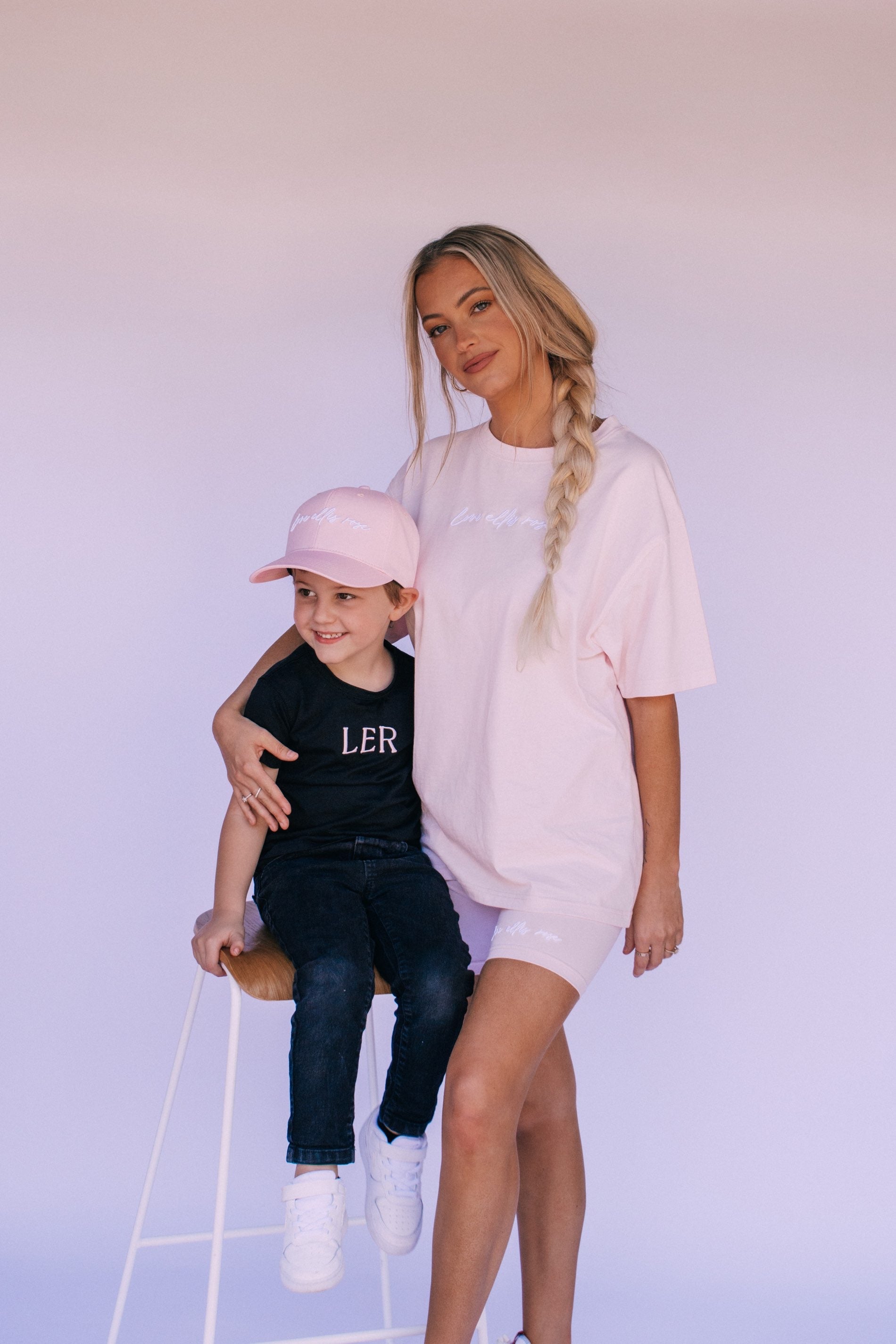 Kid's LER Tee - Black & Pink