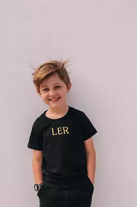 Kid's LER Tee - Black & Yellow