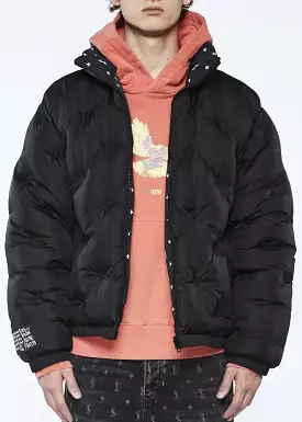 Ksubi Flight Puffer Reversible Black Jacket