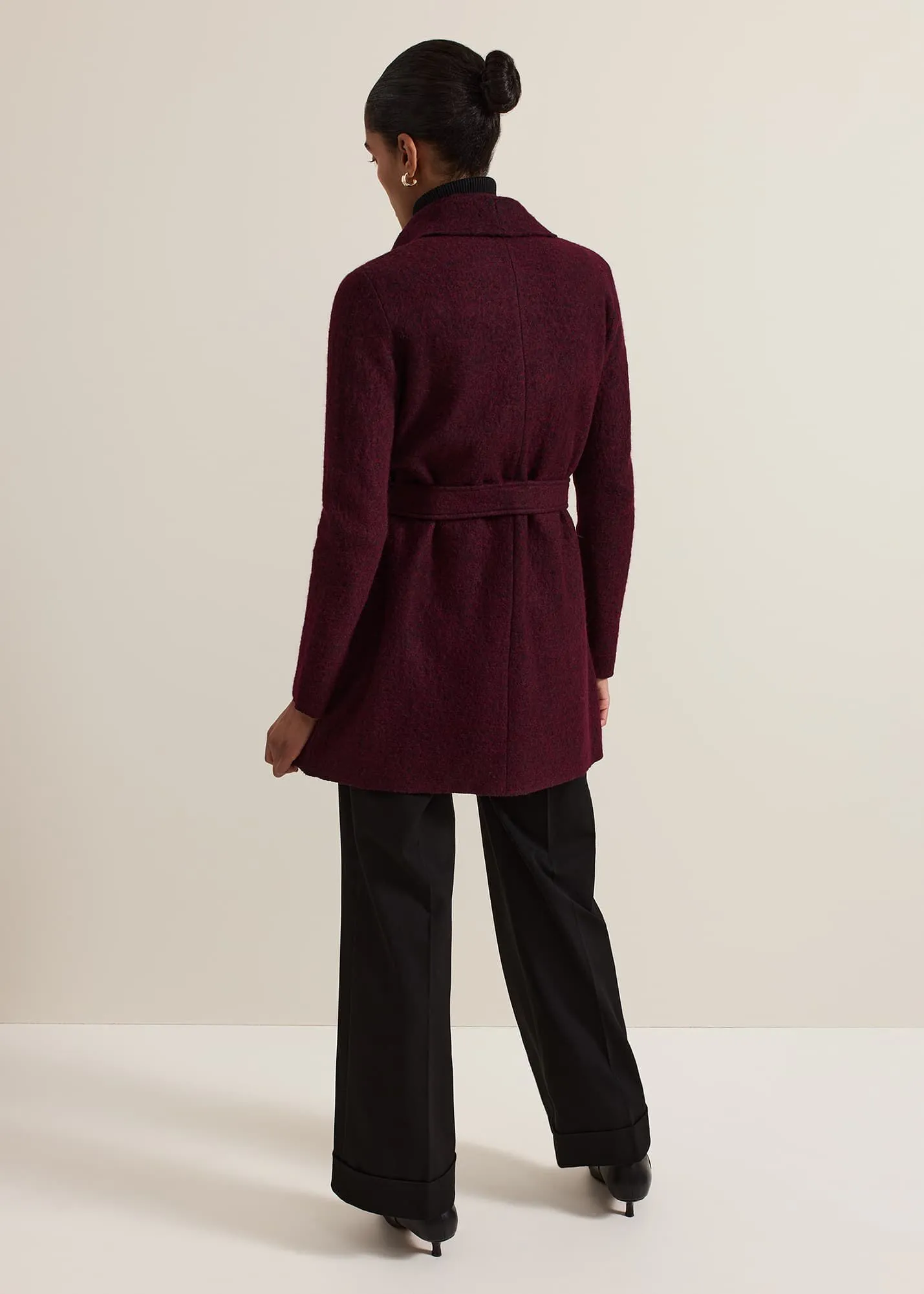 Lana Textured Drape Knit Coat