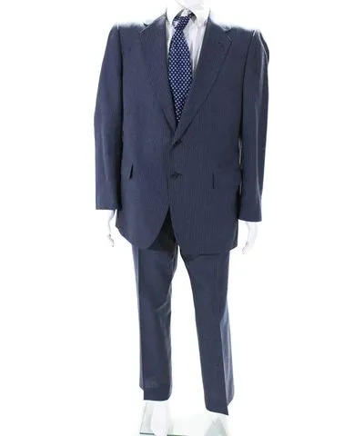 Lanvin Mens Woven Notched Collared Two Button Blazer Pantsuit