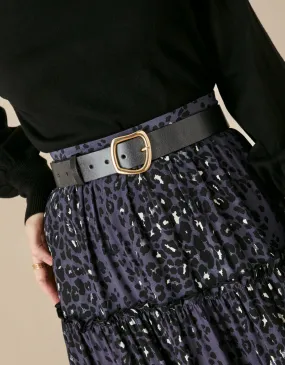 Leather Buckle Belt Black