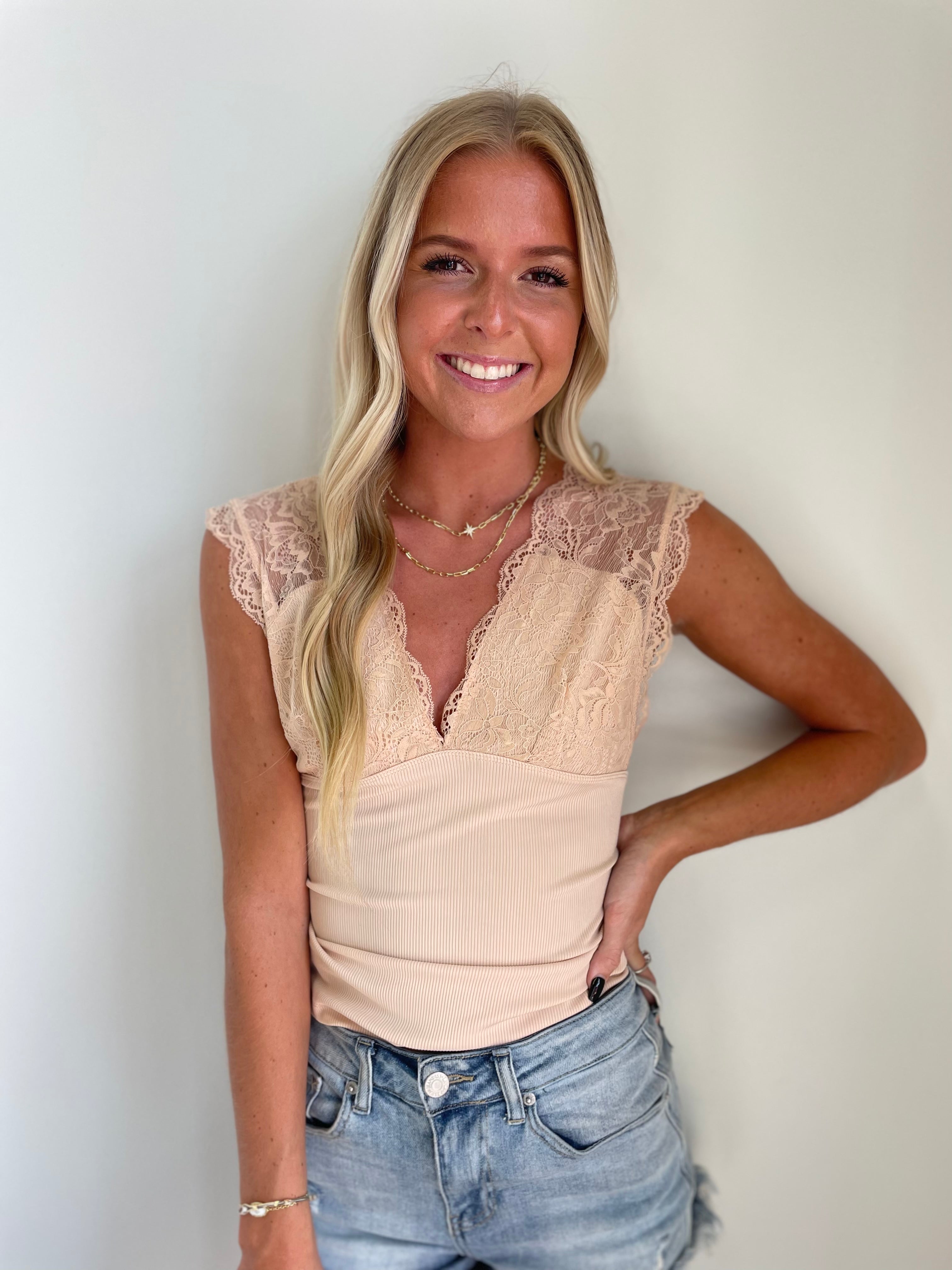 Lyla Lace V-Neck Tank