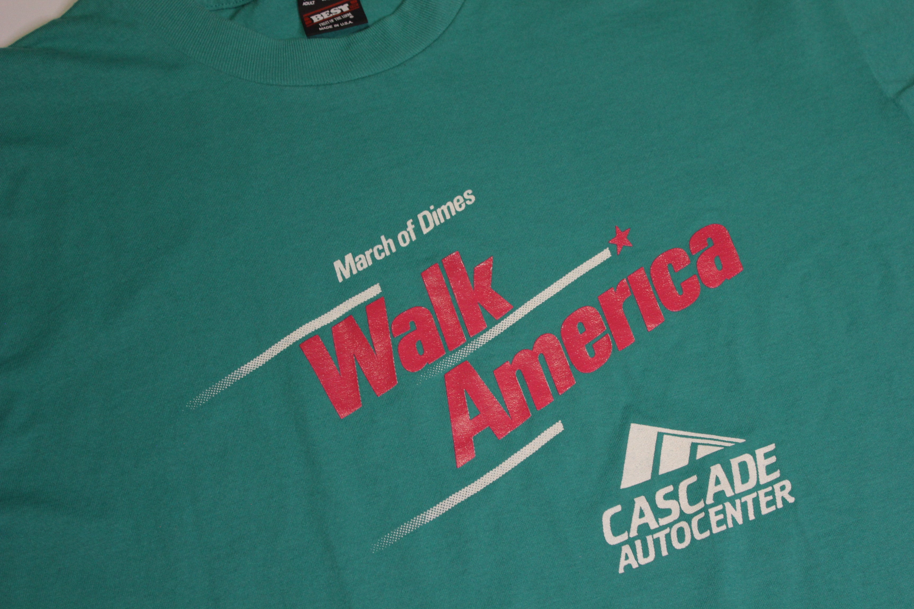 March of Dimes Walk America Cascade AutoCenter Vintage 90s BEST FOTL T-Shirt