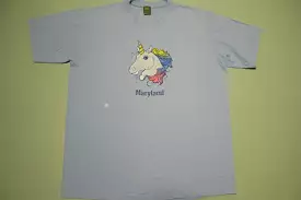 Maryland Rainbow Unicorn Vintage JerZees 80's Single Stitch T-Shirt