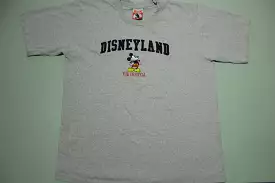 Mickey Mouse Disneyland Mickey Inc Vintage 90's Single Stitch USA Embroidered T-Shirt