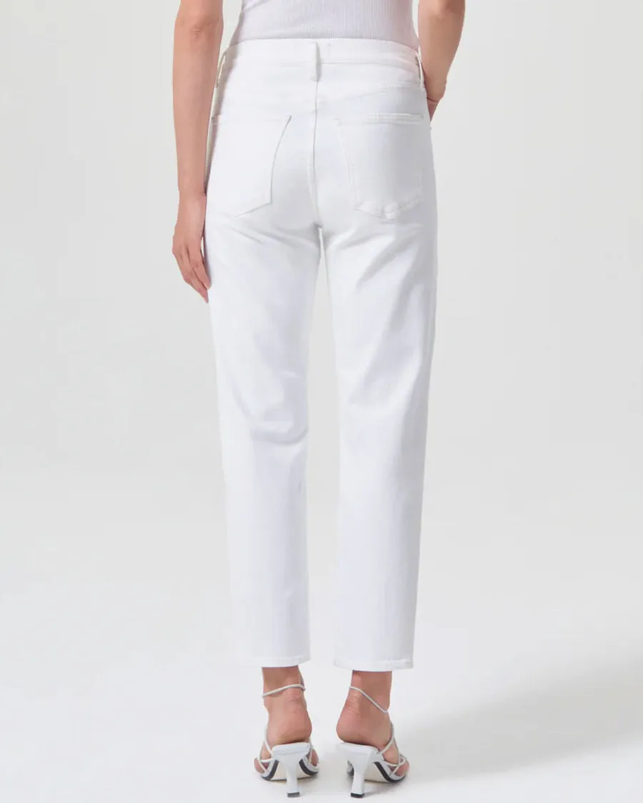 Mid Rise Straight Crop Kye Jean in Cake