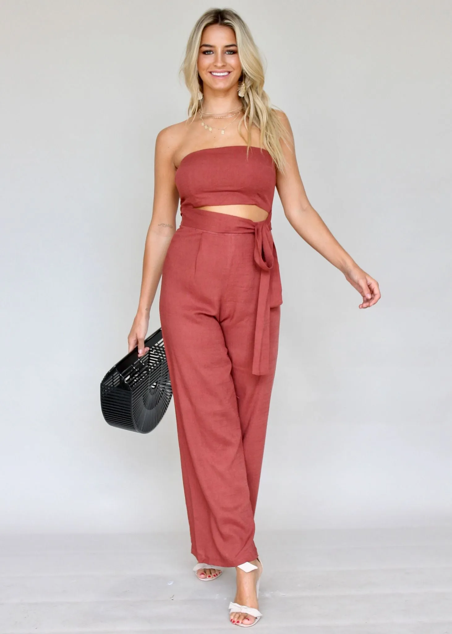 New Rules Pantsuit - Garnet