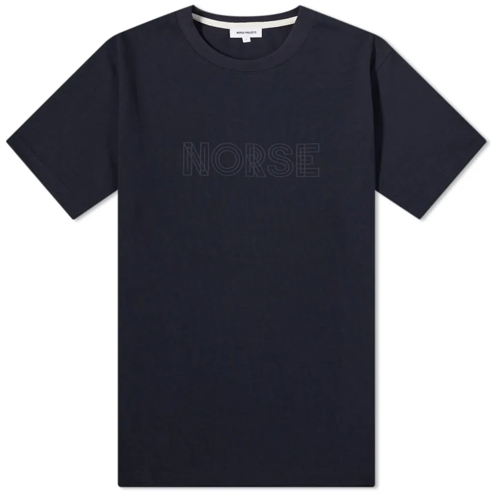 Norse Projects Johannes Norse Logo T-ShirtDark Navy