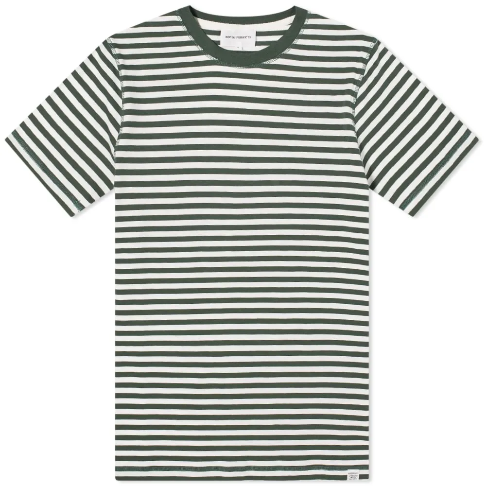 Norse Projects Niels Classic Stripe T-ShirtDartmouth Green