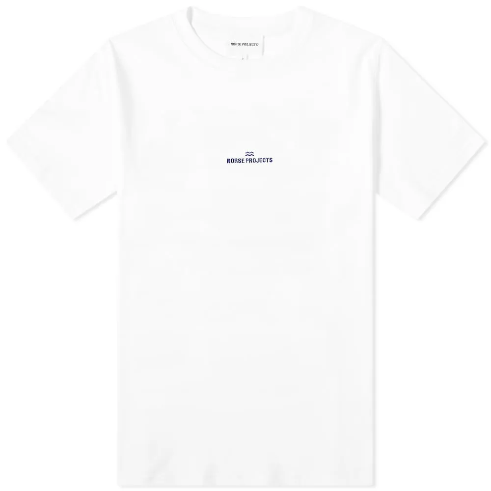 Norse Projects Niels Wave Logo TeeWhite