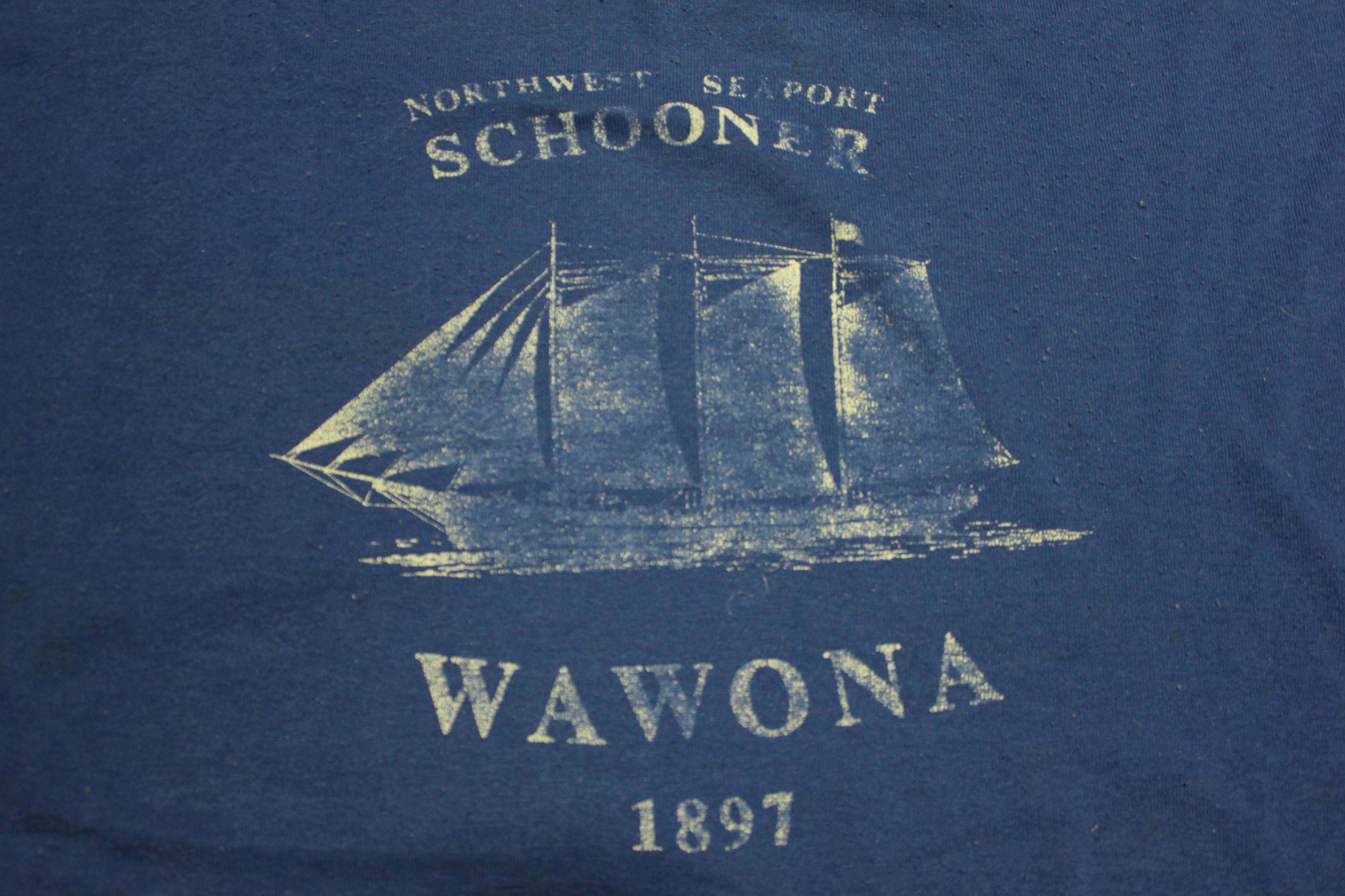 Northwest Seaport Schooner Wawona 1897 Vintage Jerzees Sailboat T-Shirt