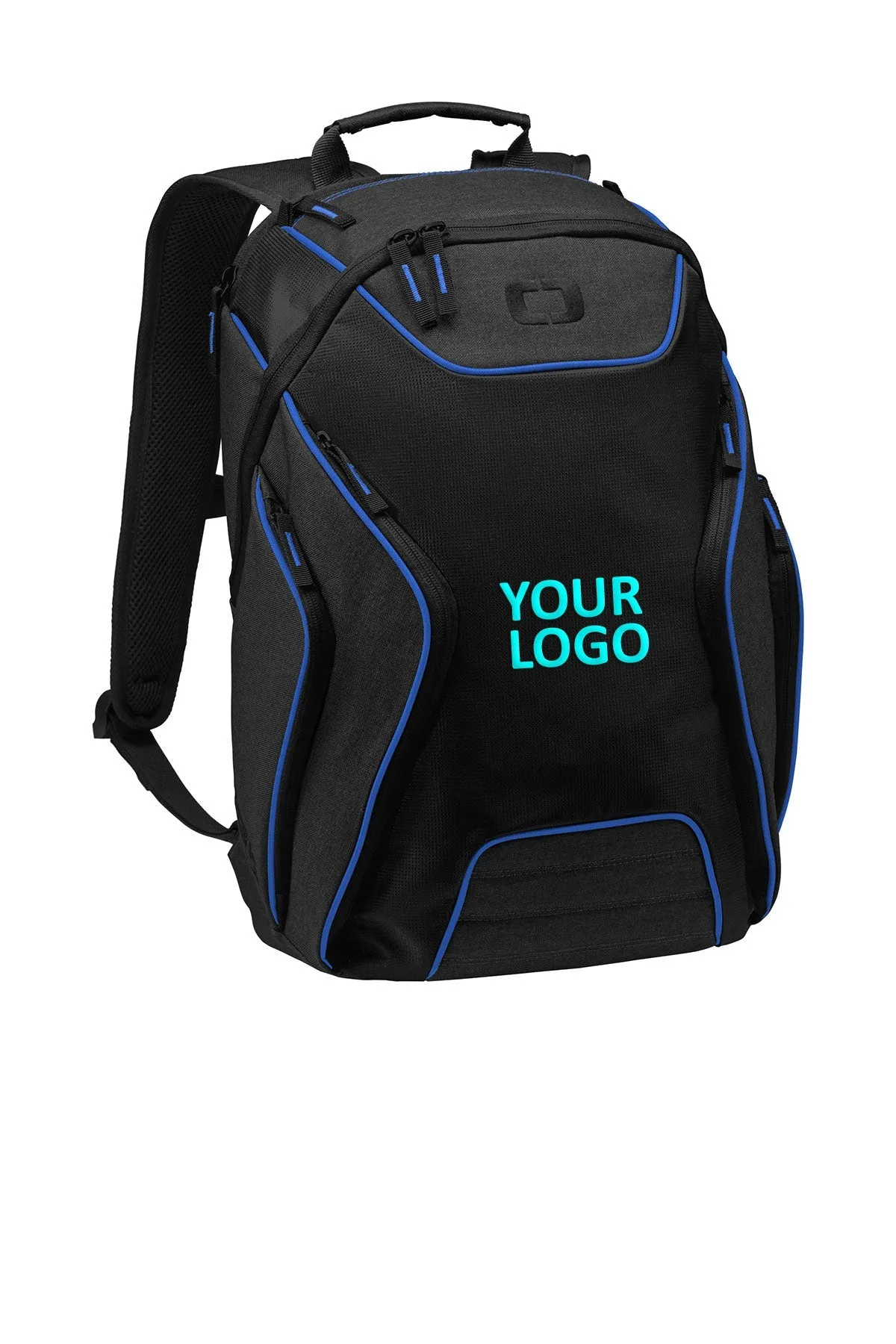 OGIO Hatch Customzied Backpacks, Electric Blue/ Heather Grey