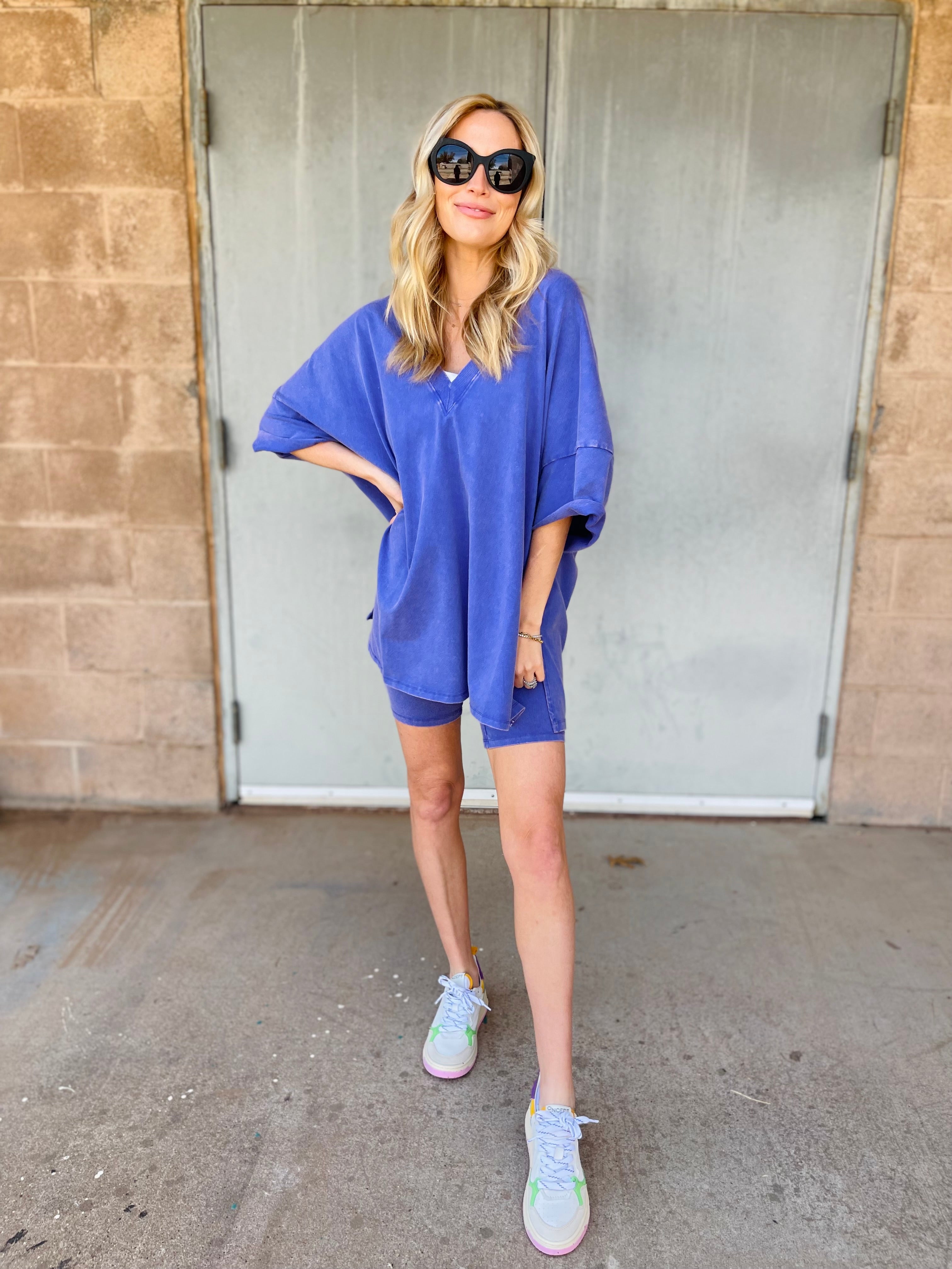 Oversized Boxy T-shirt | Iris