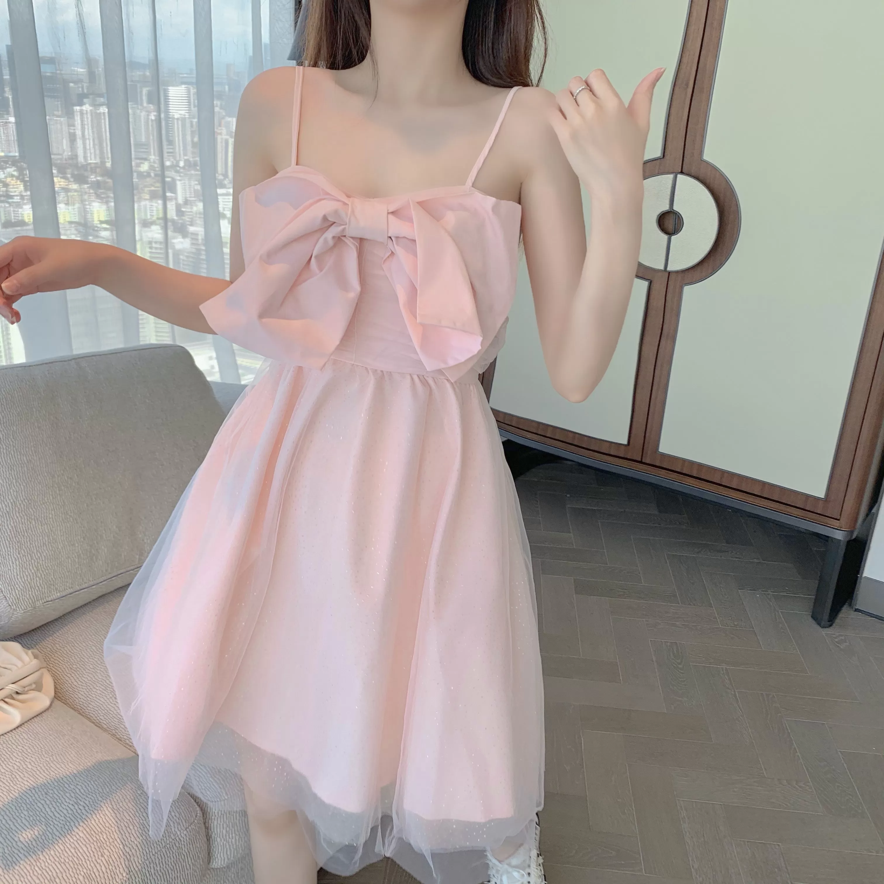 Pink Bowknot Dress AD12661