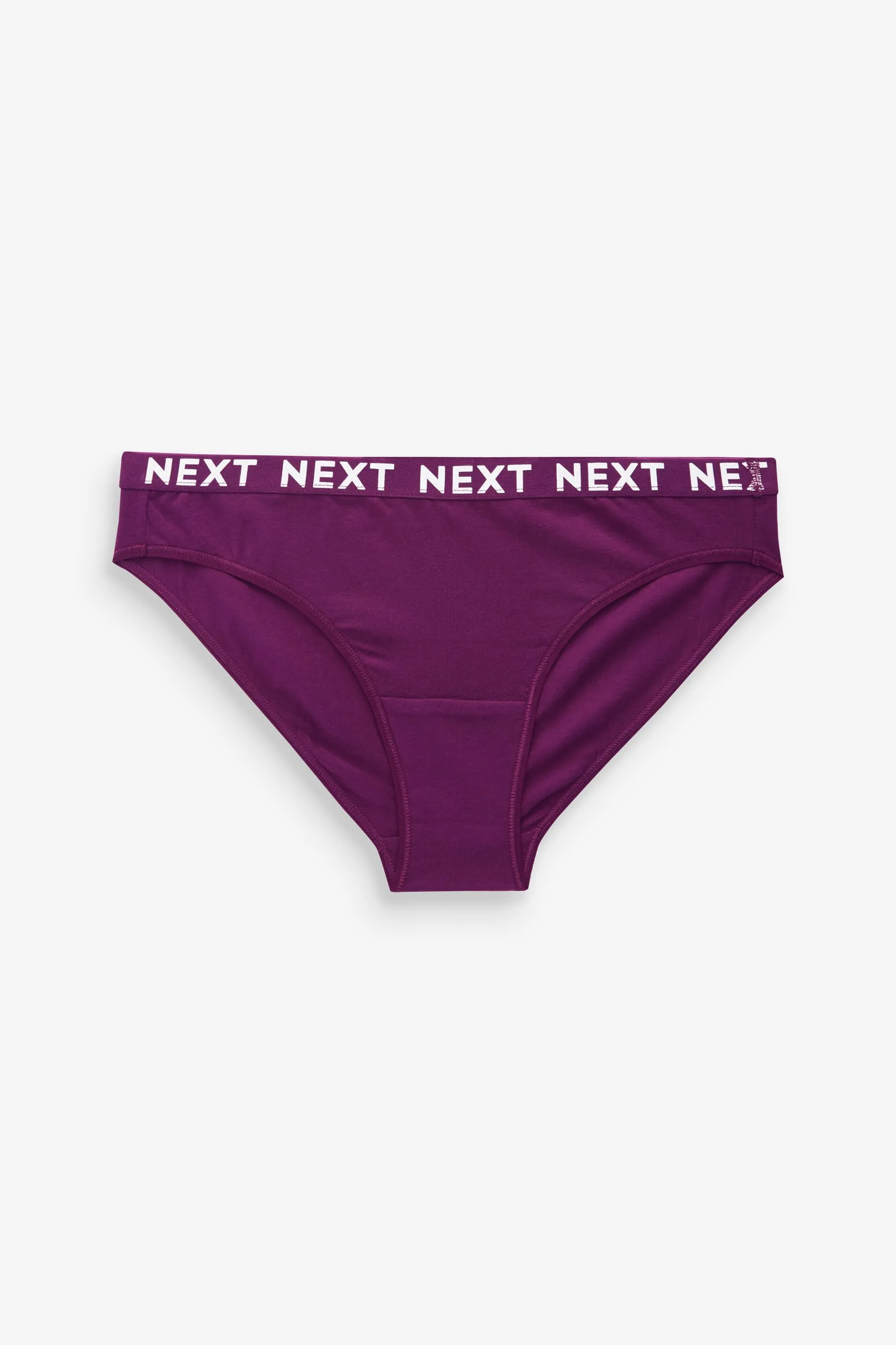 Pink/Purple/Green Bikini Cotton Rich Logo Knickers 4 Pack