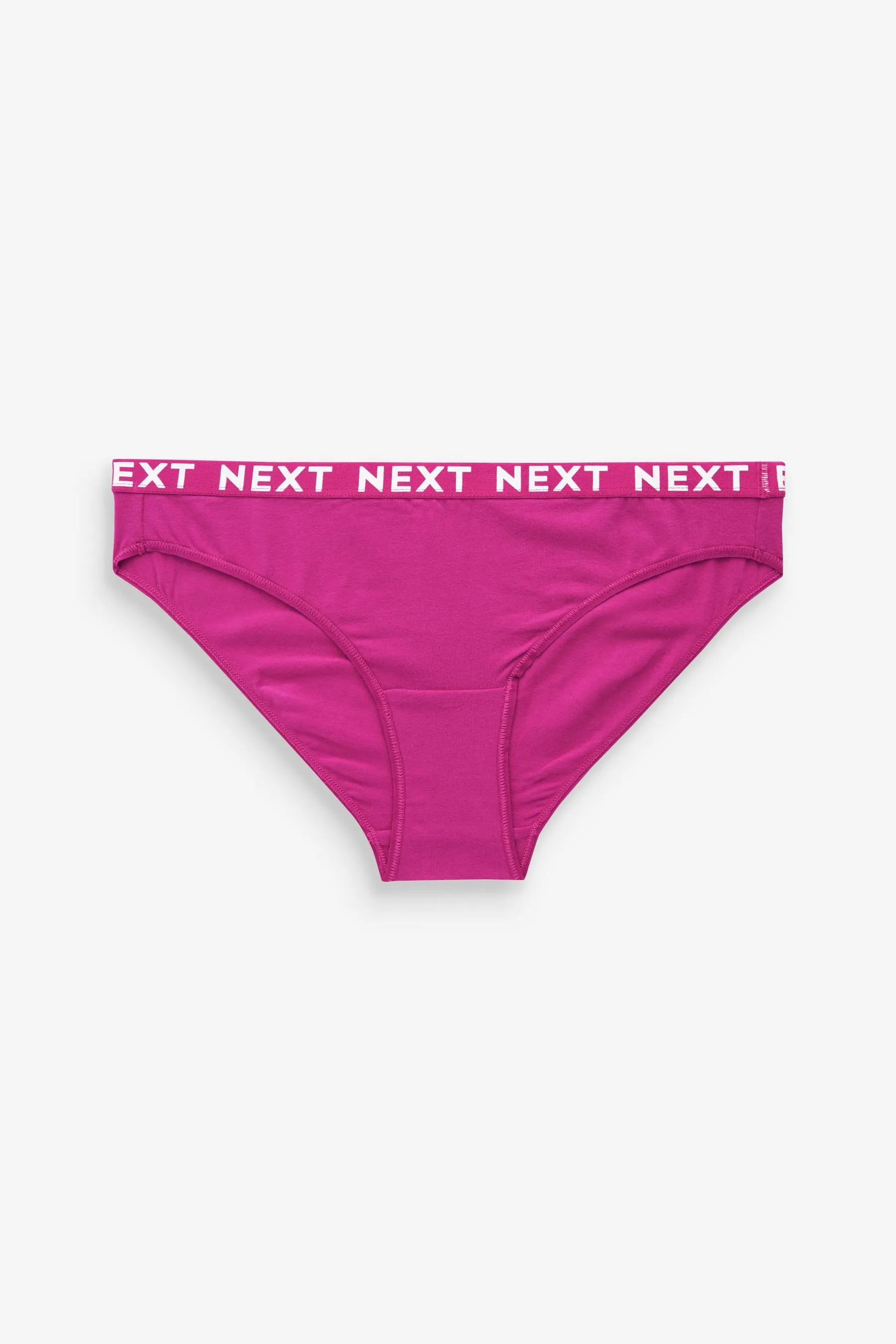 Pink/Purple/Green Bikini Cotton Rich Logo Knickers 4 Pack